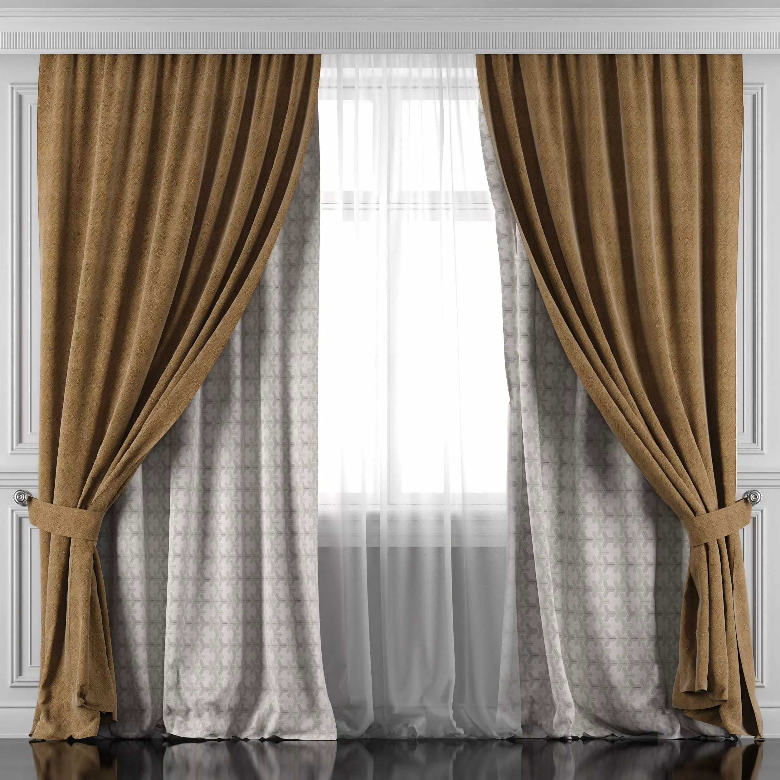 Curtain Set 473 3D model_0