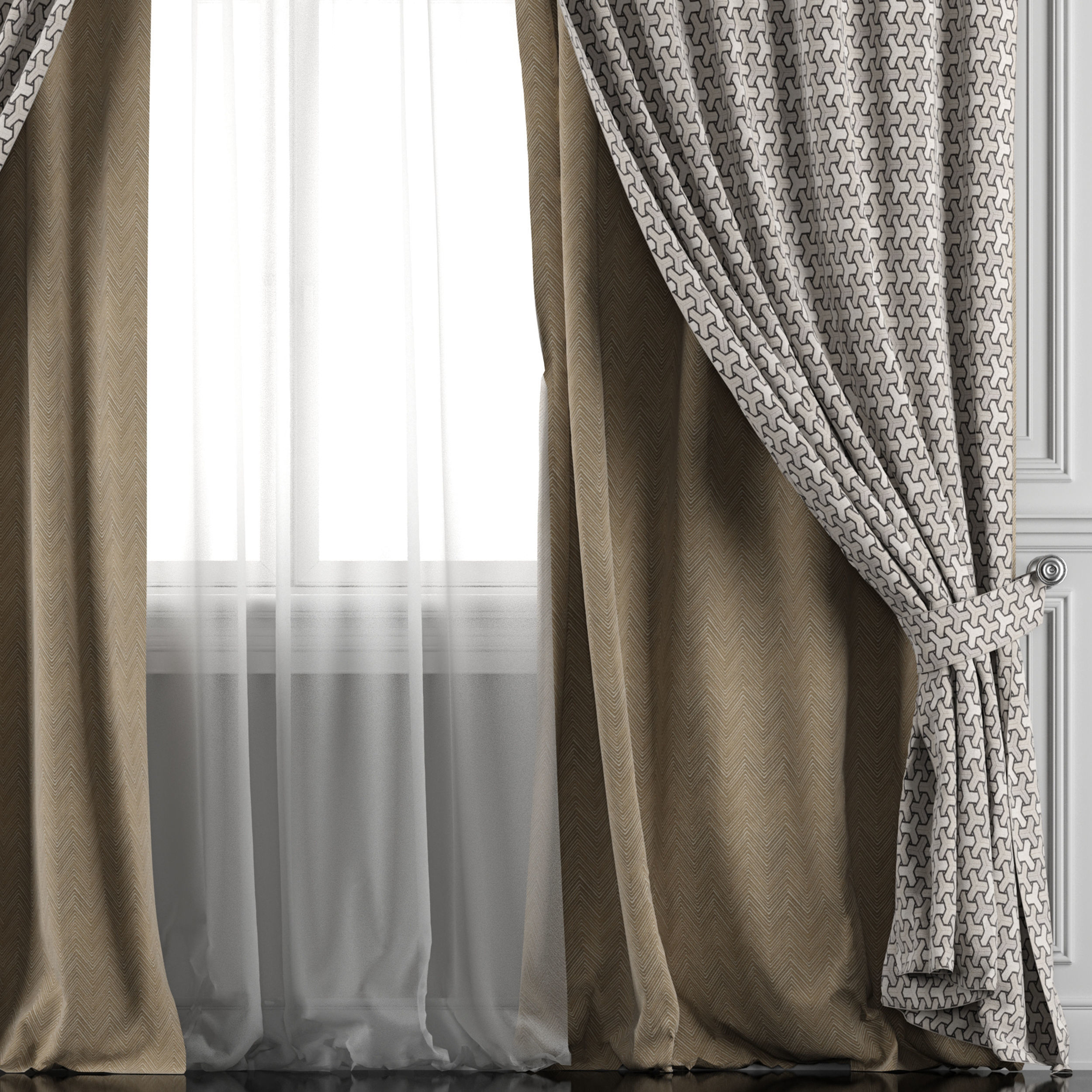 Curtain Set 475 3D model_2