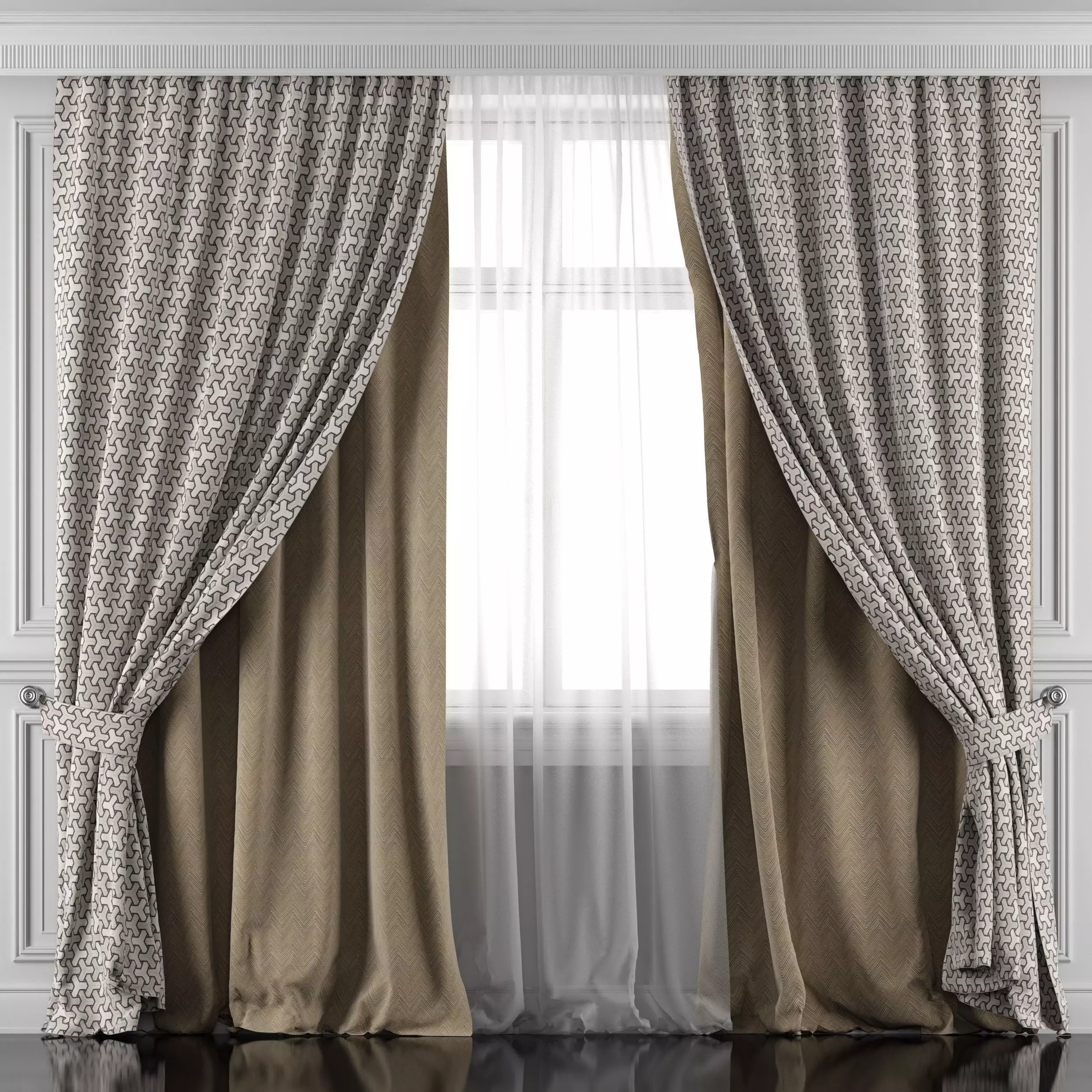 Curtain Set 475 3D model_0