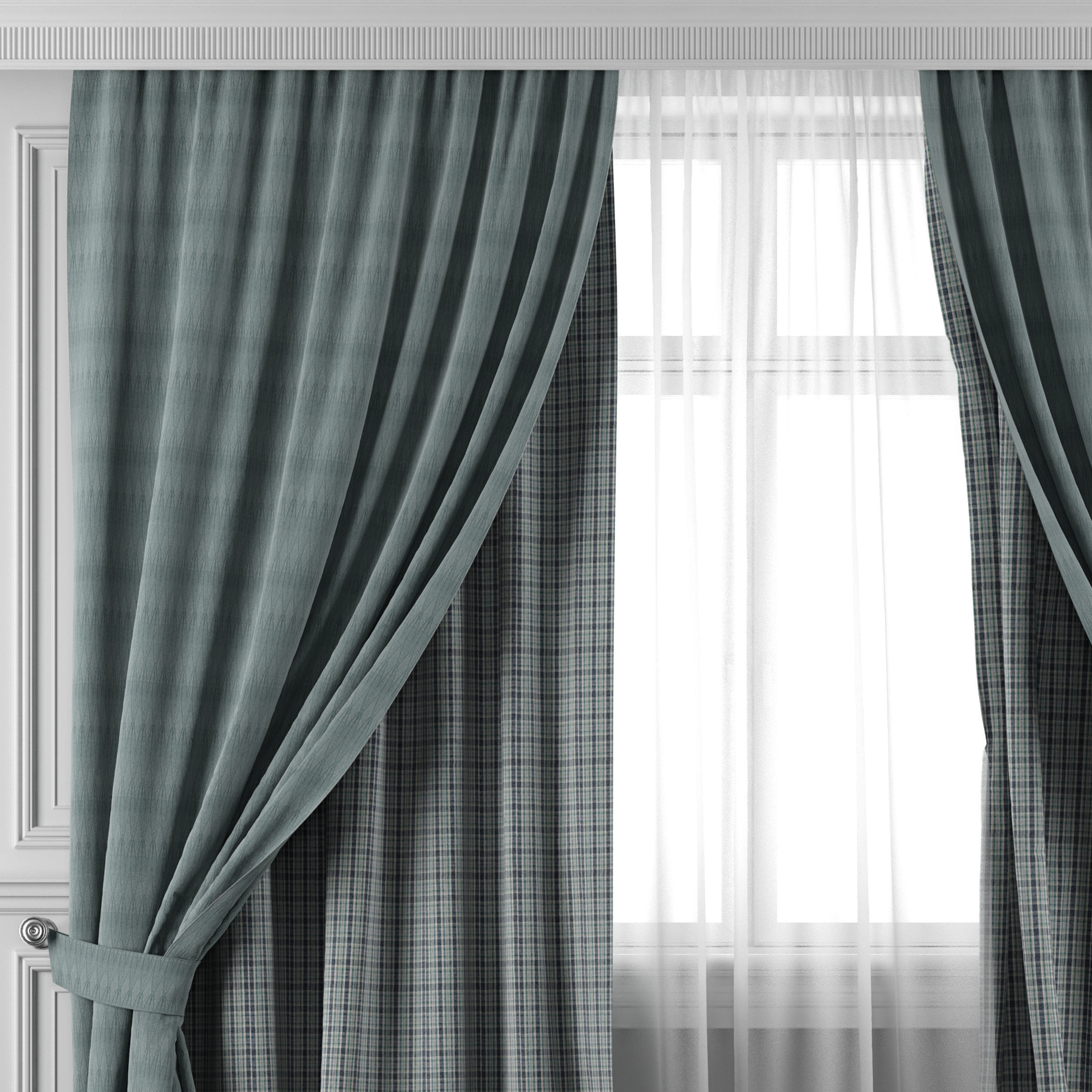 Curtain Set 479 3D model_1