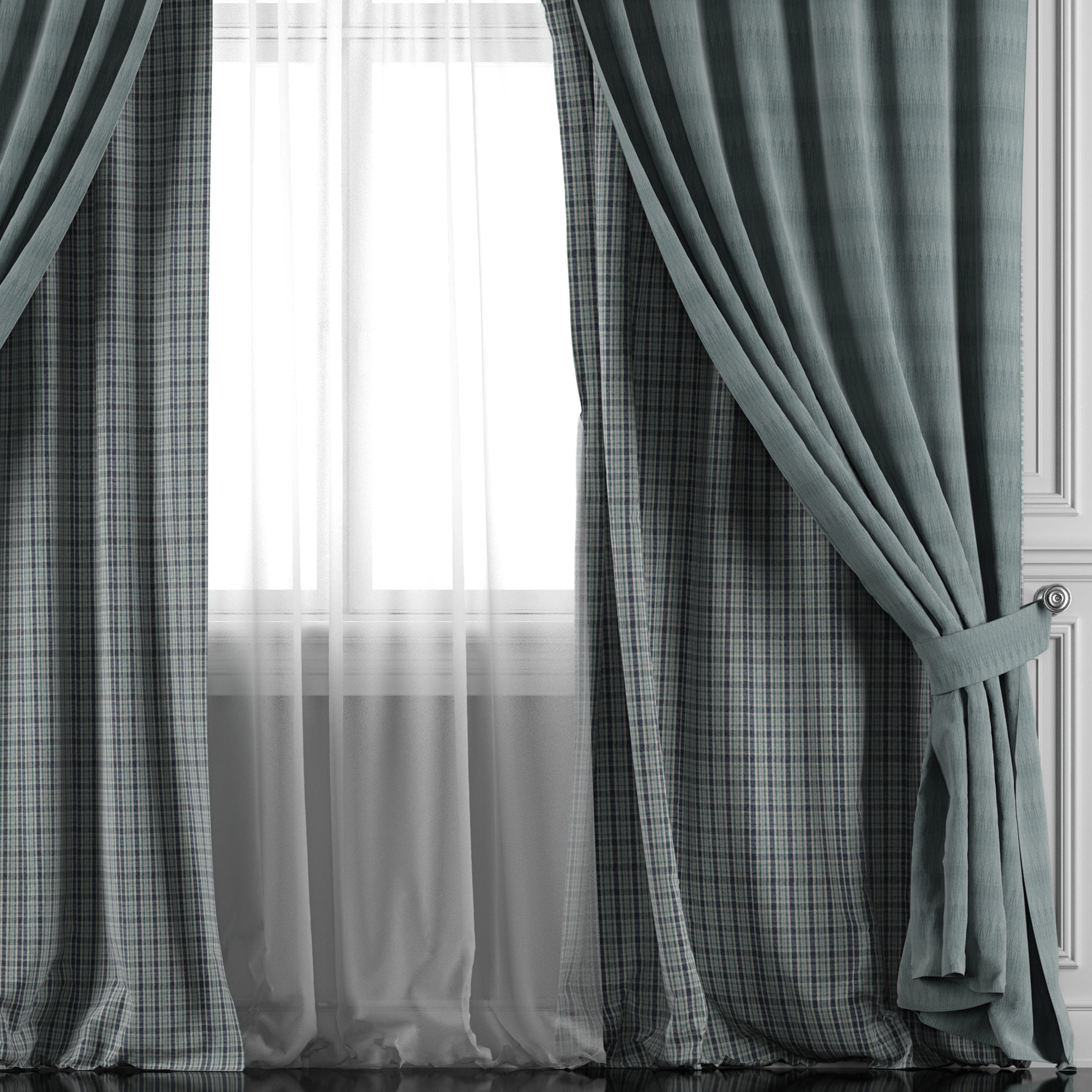 Curtain Set 479 3D model_2