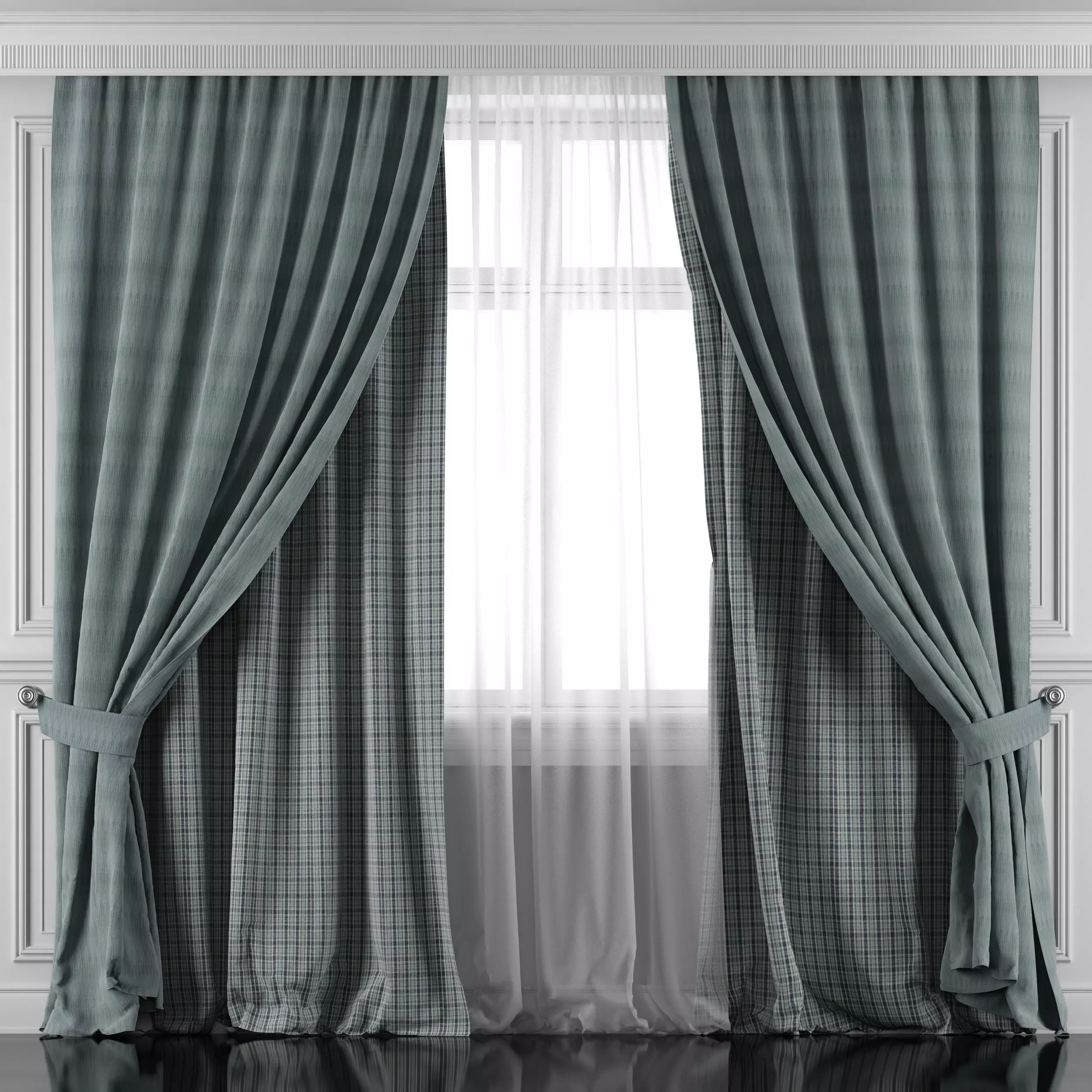 Curtain Set 479 3D model_0