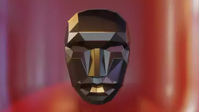 Black Front Man Mask