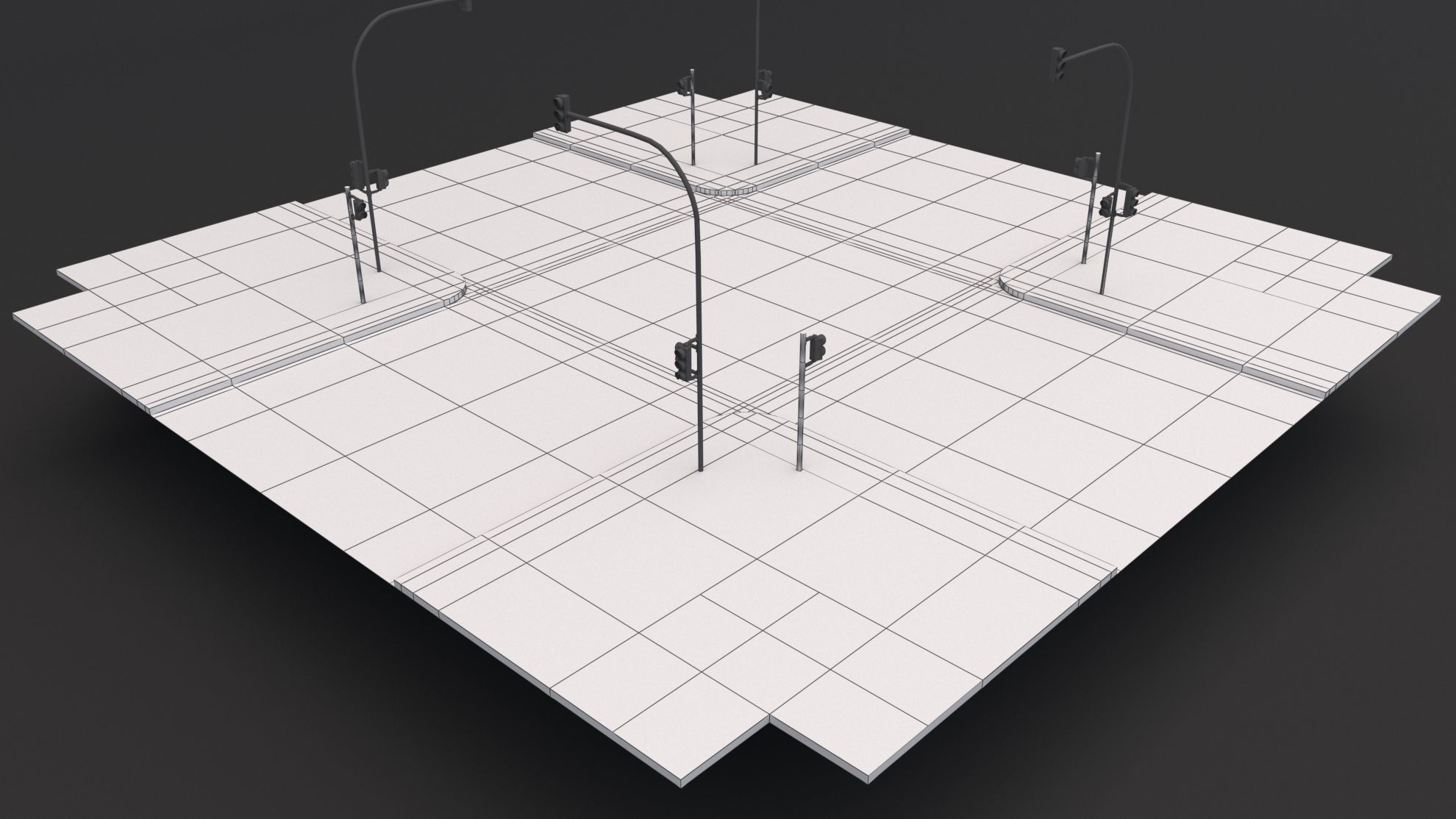 Streets Road Collection 3D model_9