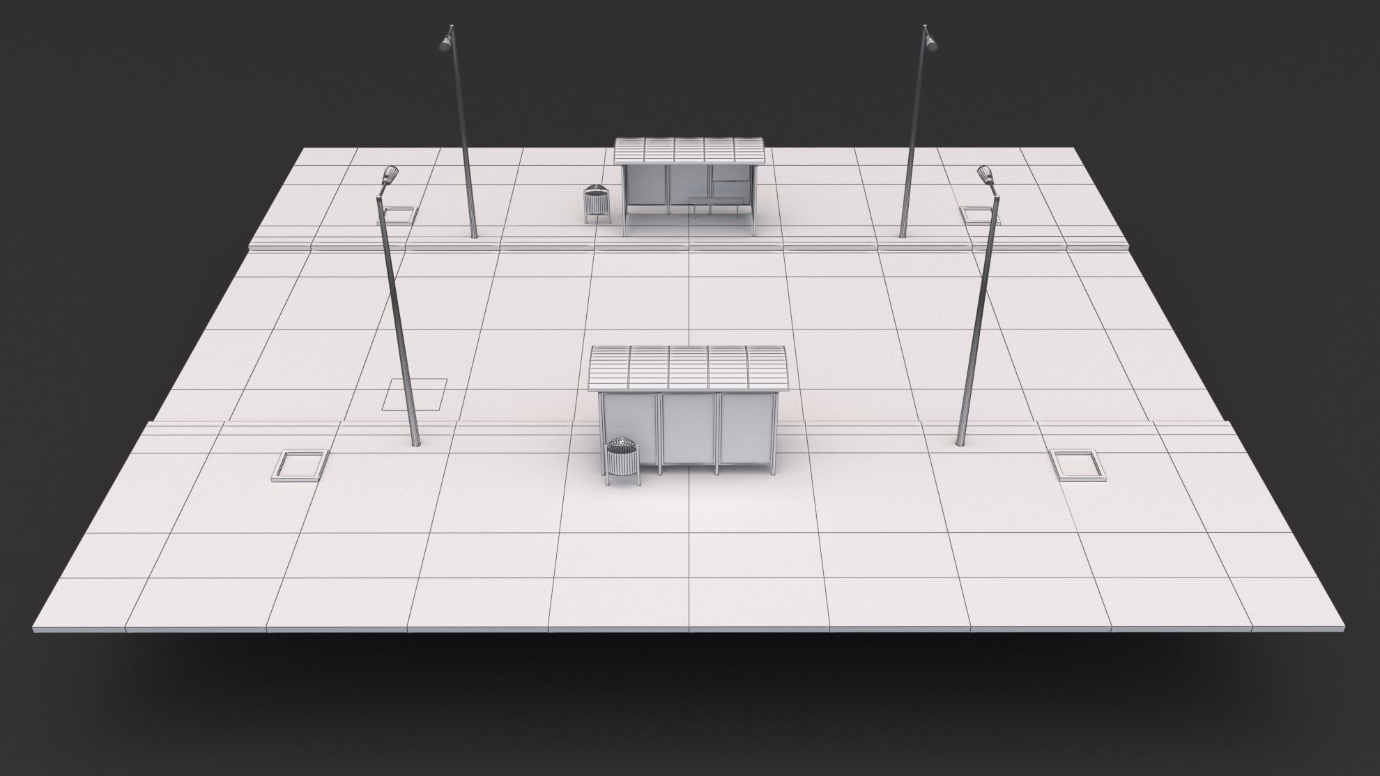 Streets Road Collection 3D model_12