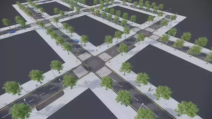Streets Road Collection 3D model