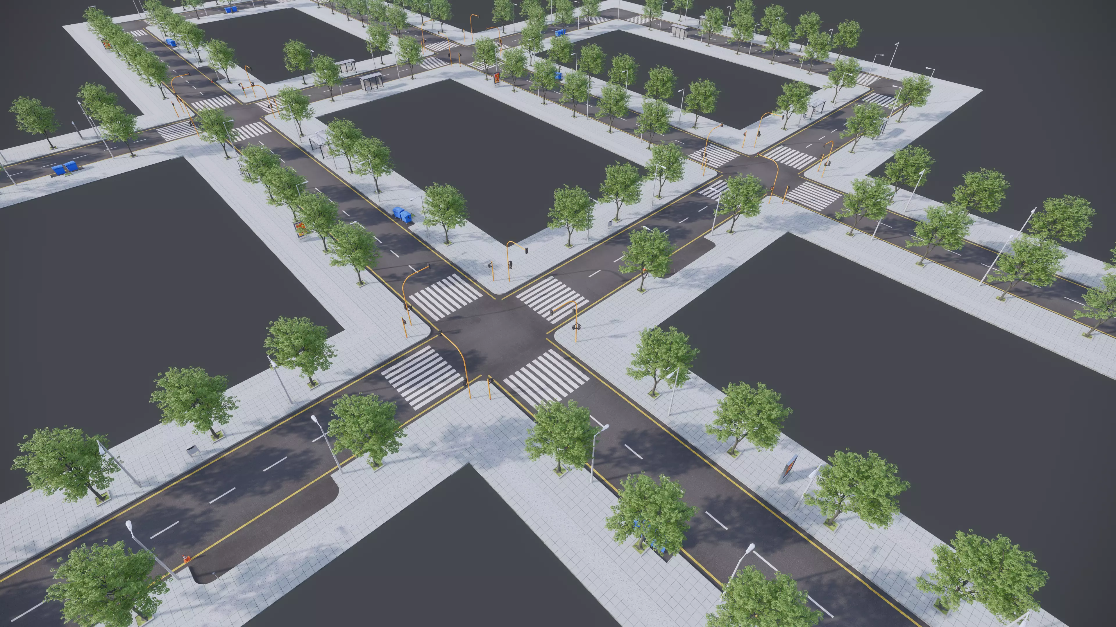 Streets Road Collection 3D model_0