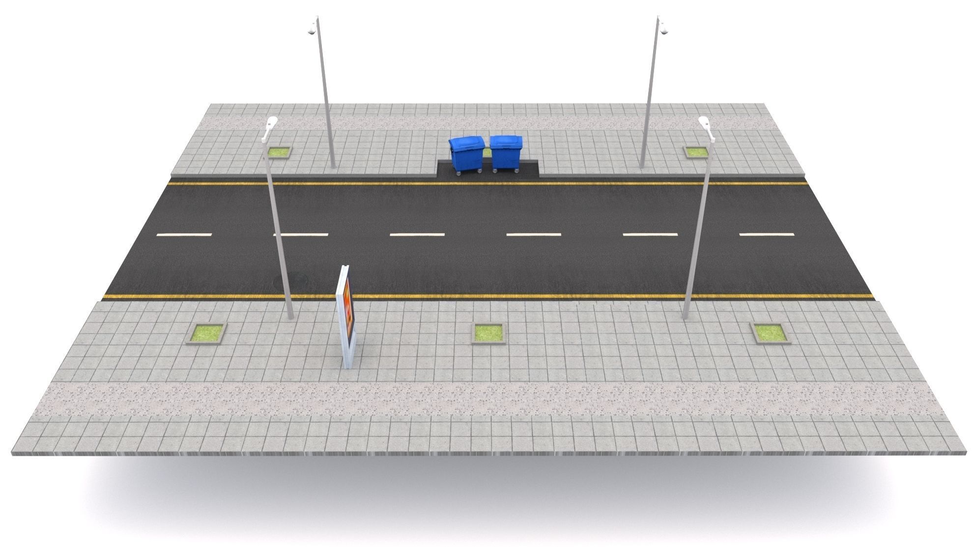 Streets Road Collection 3D model_5