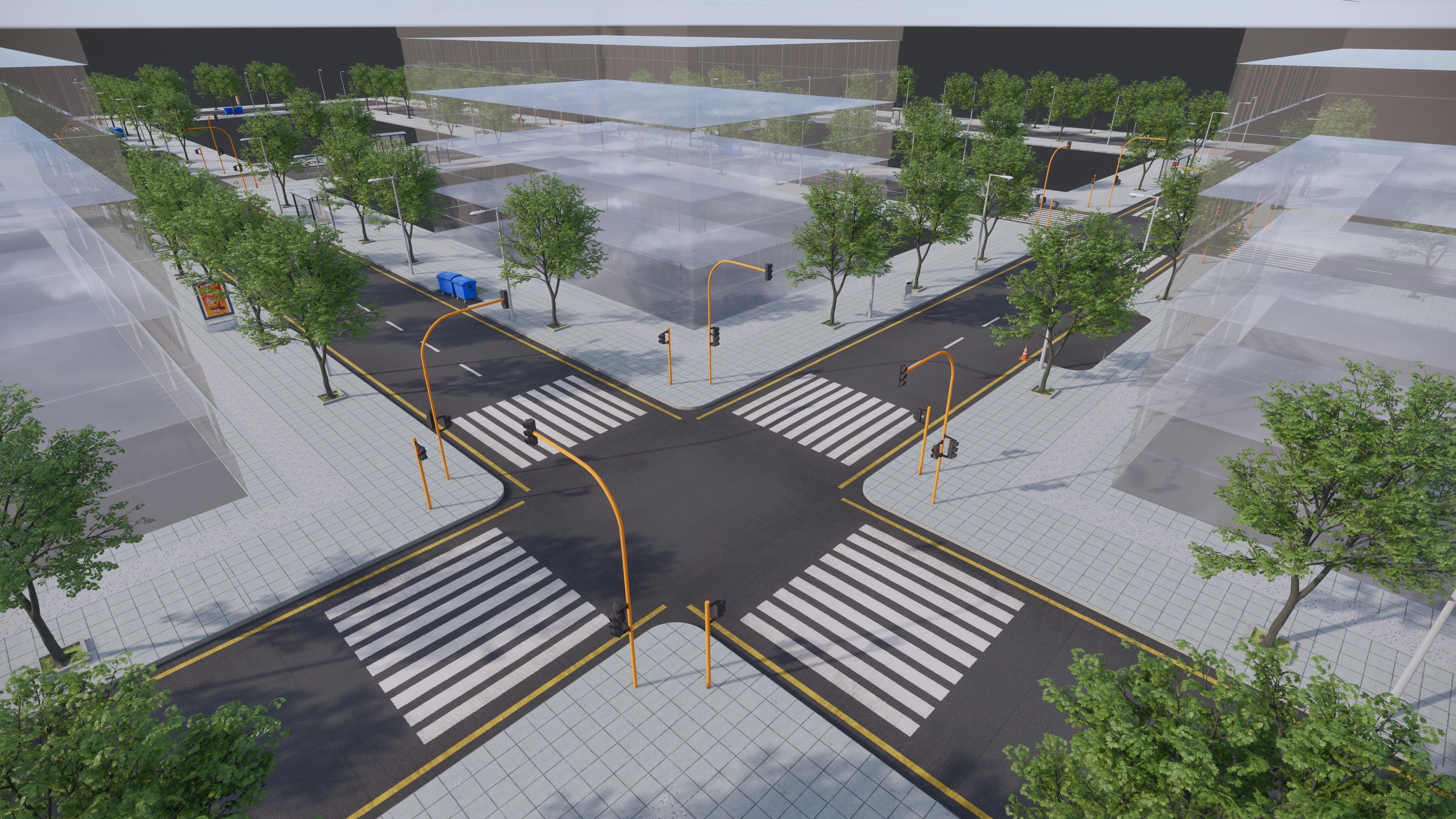 Streets Road Collection 3D model_8