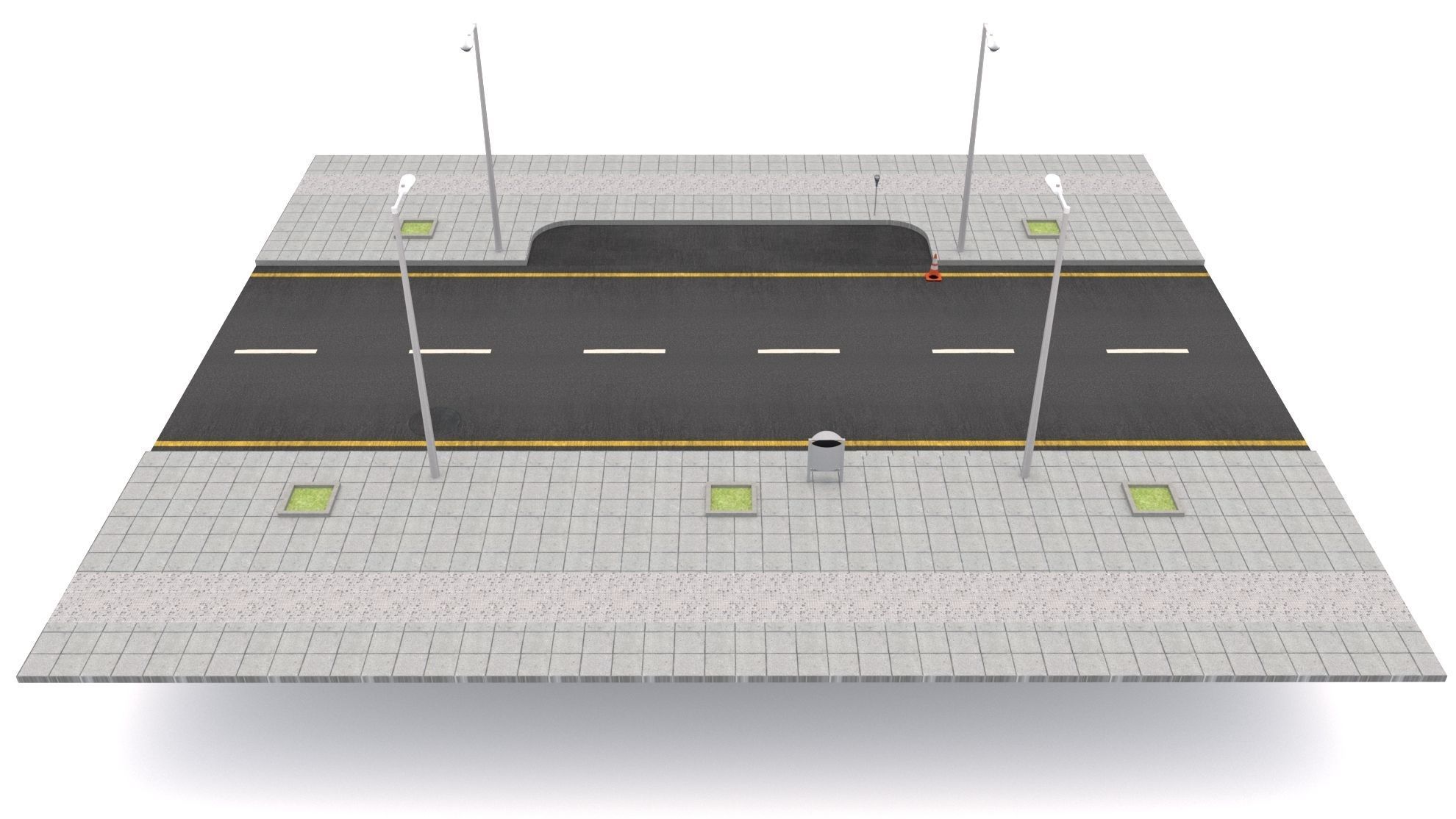 Streets Road Collection 3D model_2