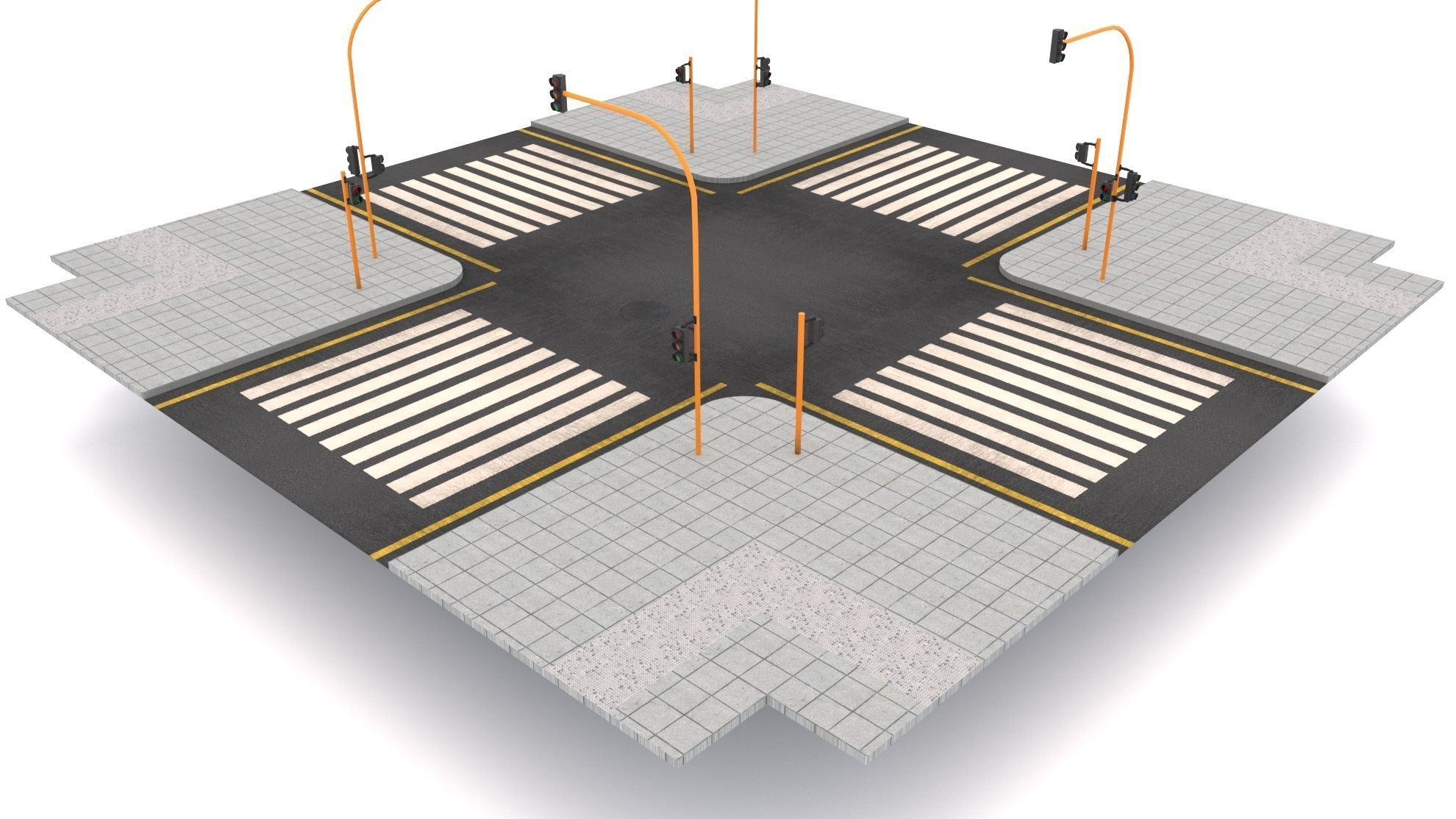 Streets Road Collection 3D model_1