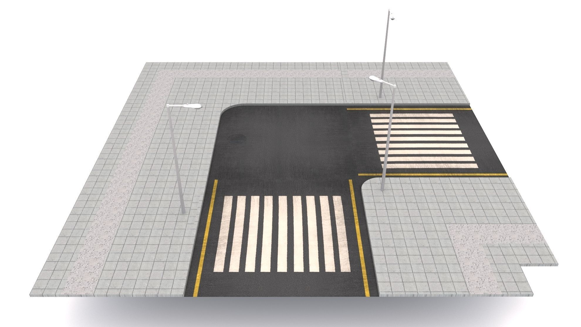 Streets Road Collection 3D model_6