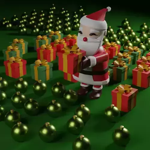 Santa Claus with gifts