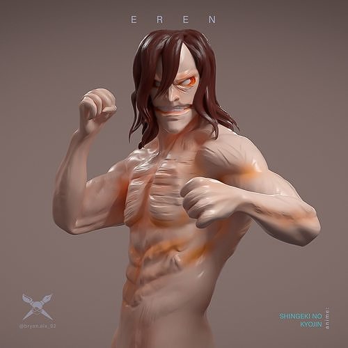 Attack on Titan- Eren Titan model to print 3D print model
