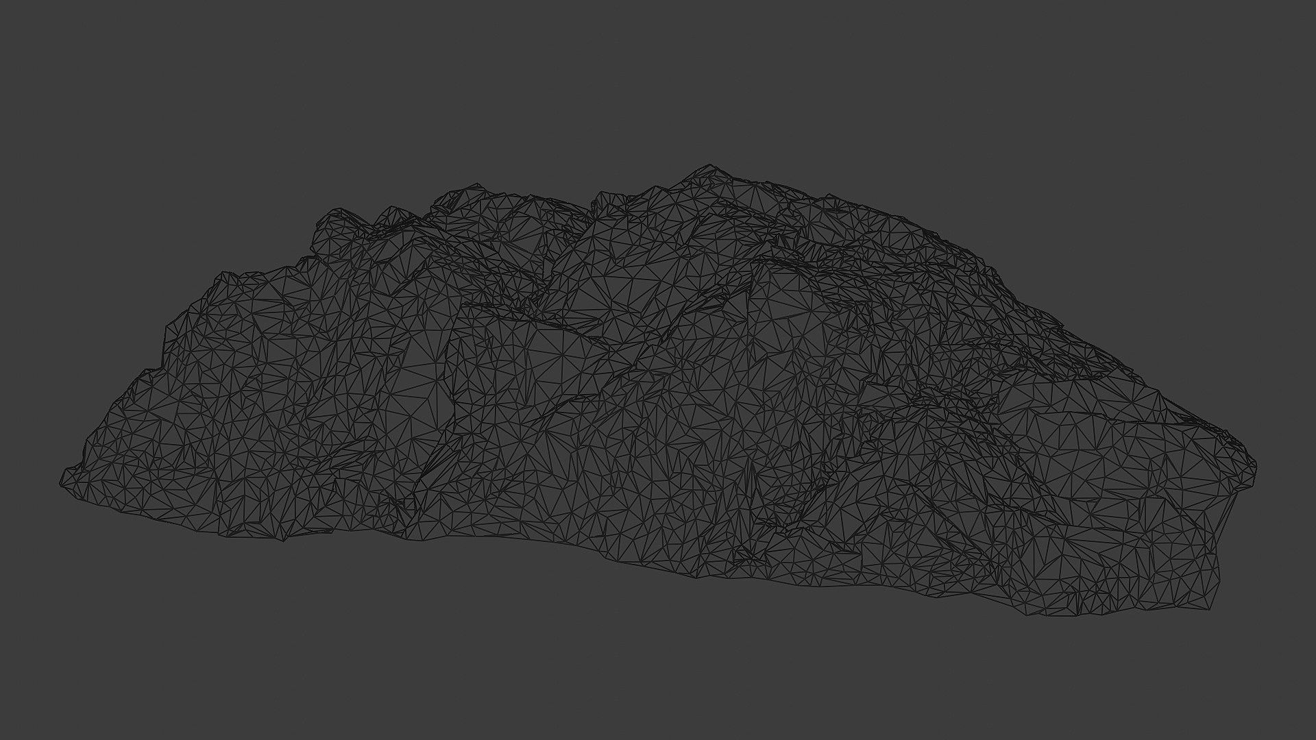 Cracked rock Low-poly 3D model_10