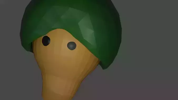 low poly solider head