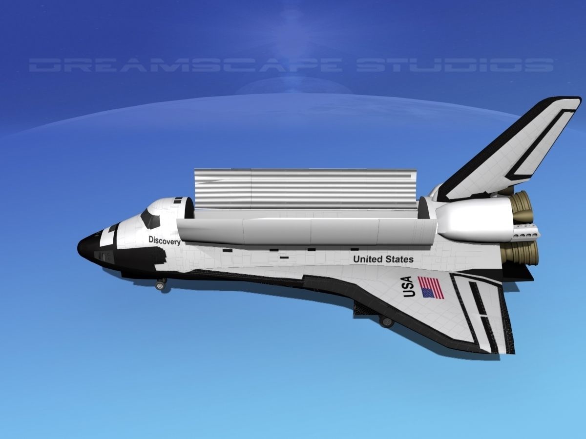 STS Shuttle Discovery Landing MP 2-3 3D model_9
