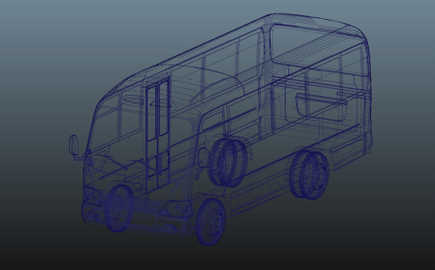 Hyundai County 3D Model Low-poly 3D model_39