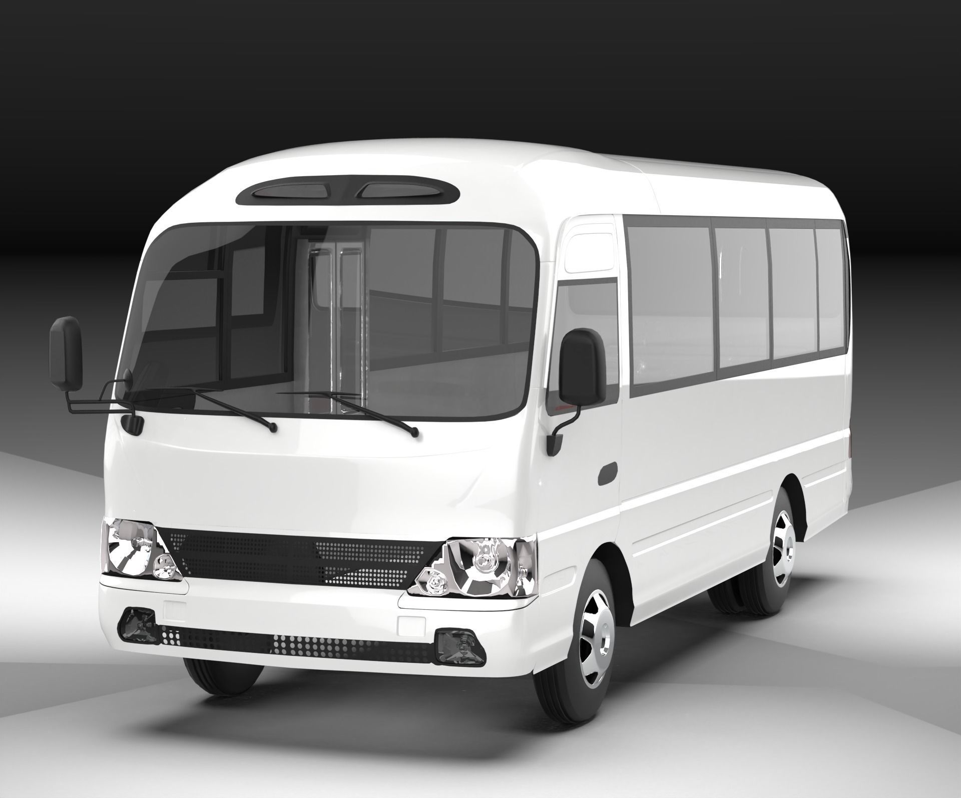 Hyundai County 3D Model Low-poly 3D model_2