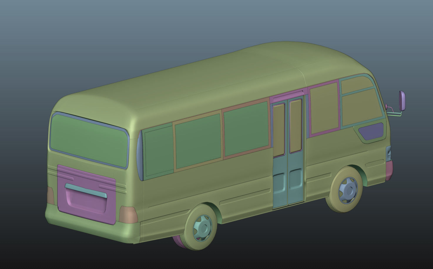 Hyundai County 3D Model Low-poly 3D model_30