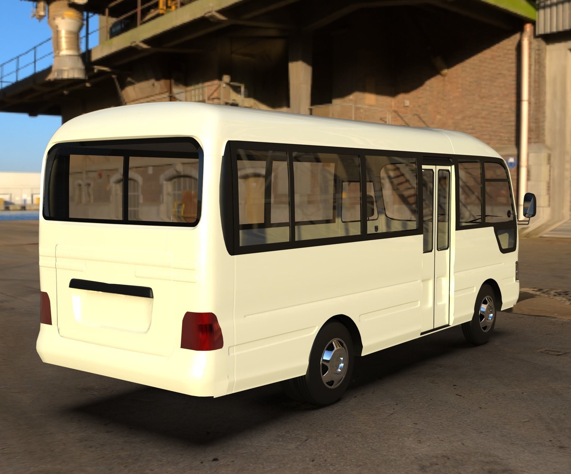 Hyundai County 3D Model Low-poly 3D model_6