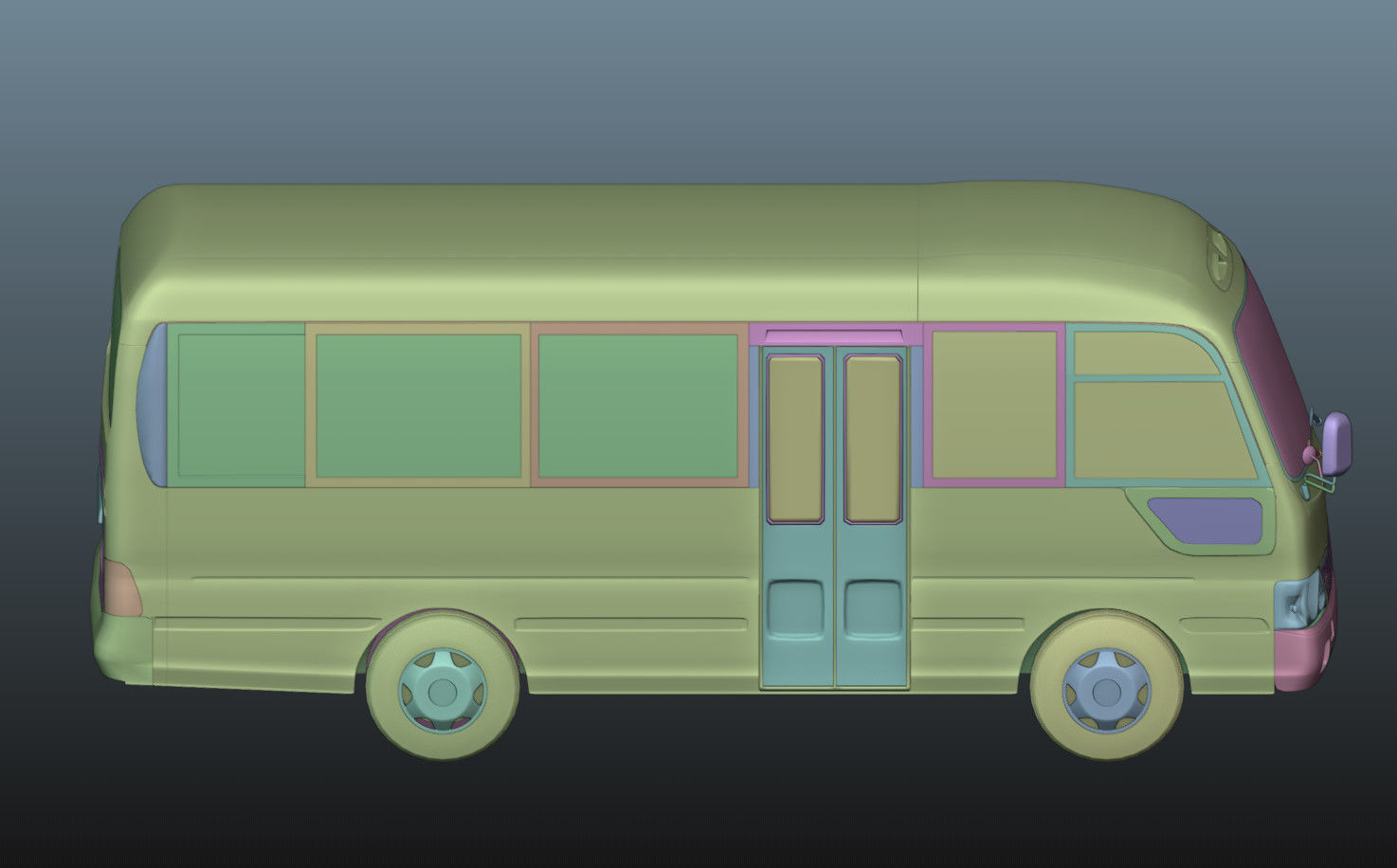 Hyundai County 3D Model Low-poly 3D model_31