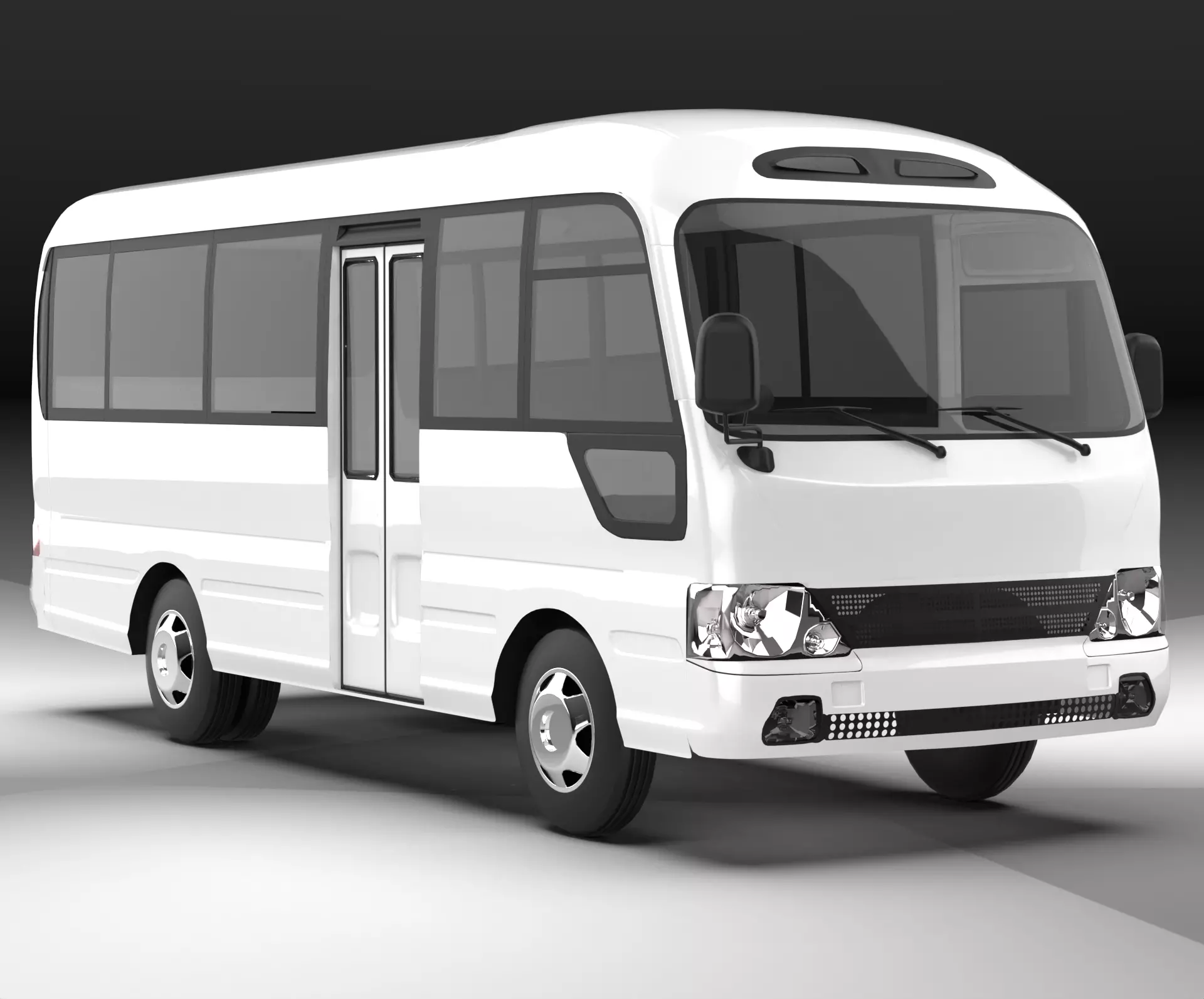 Hyundai County 3D Model Low-poly 3D model_0