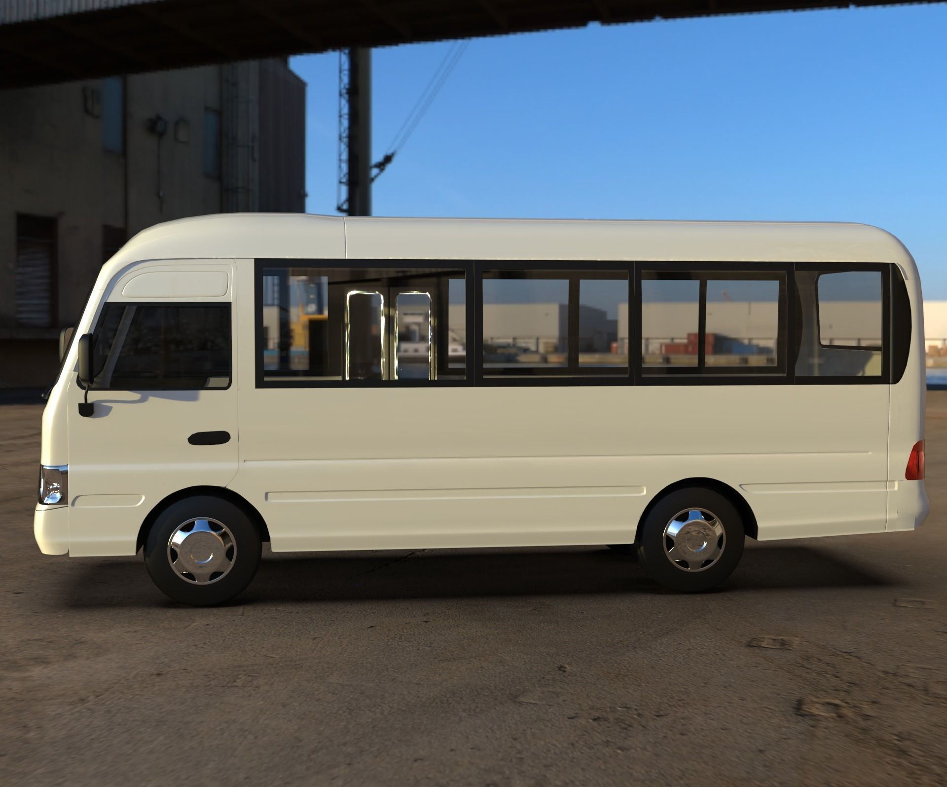 Hyundai County 3D Model Low-poly 3D model_8