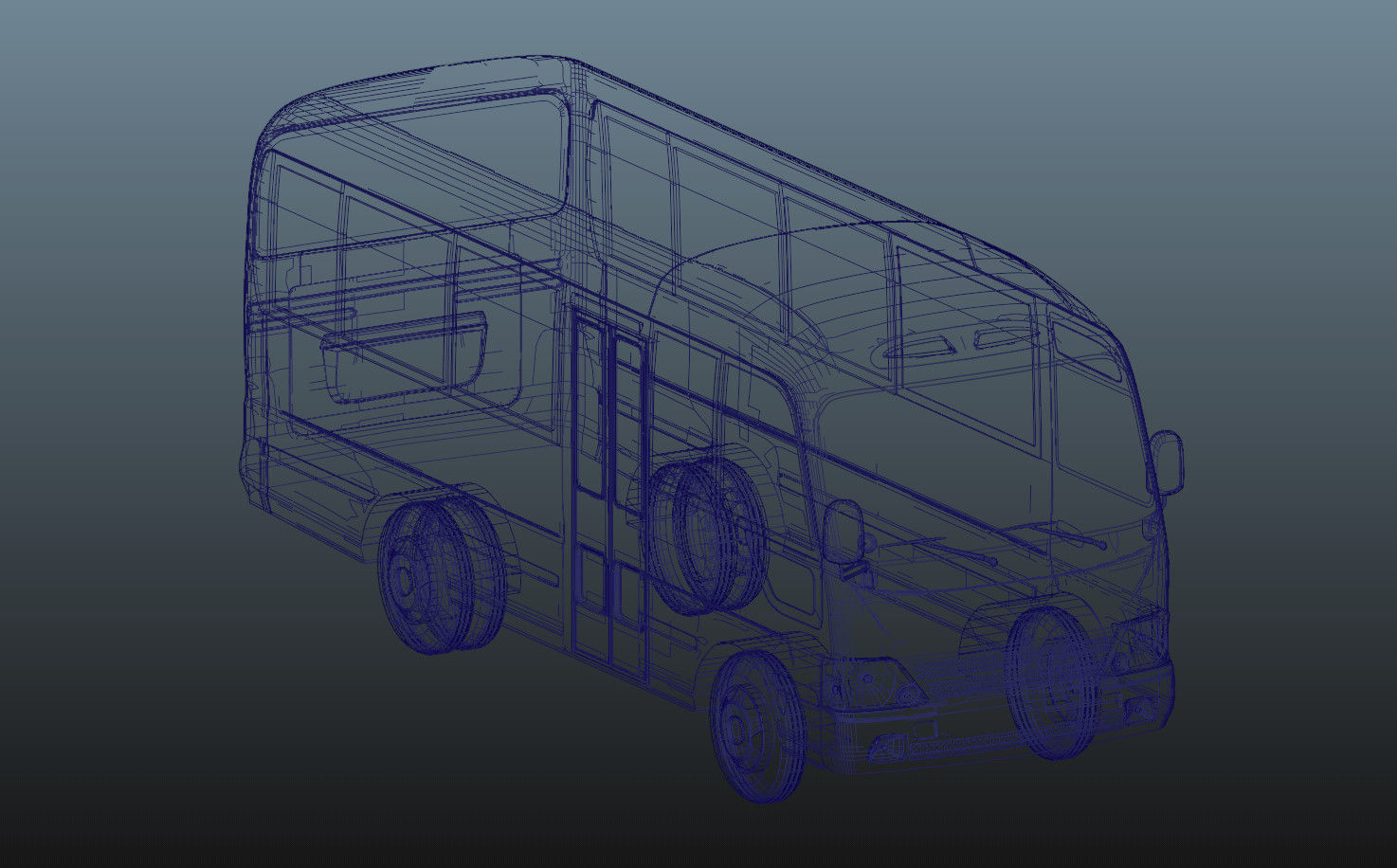 Hyundai County 3D Model Low-poly 3D model_36