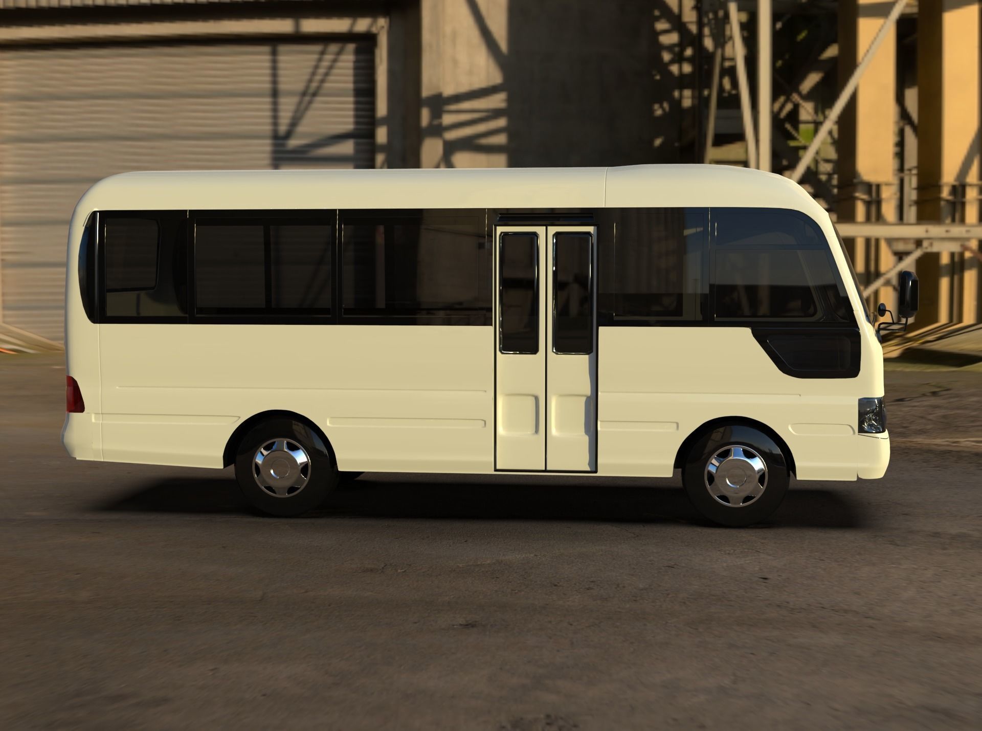 Hyundai County 3D Model Low-poly 3D model_7