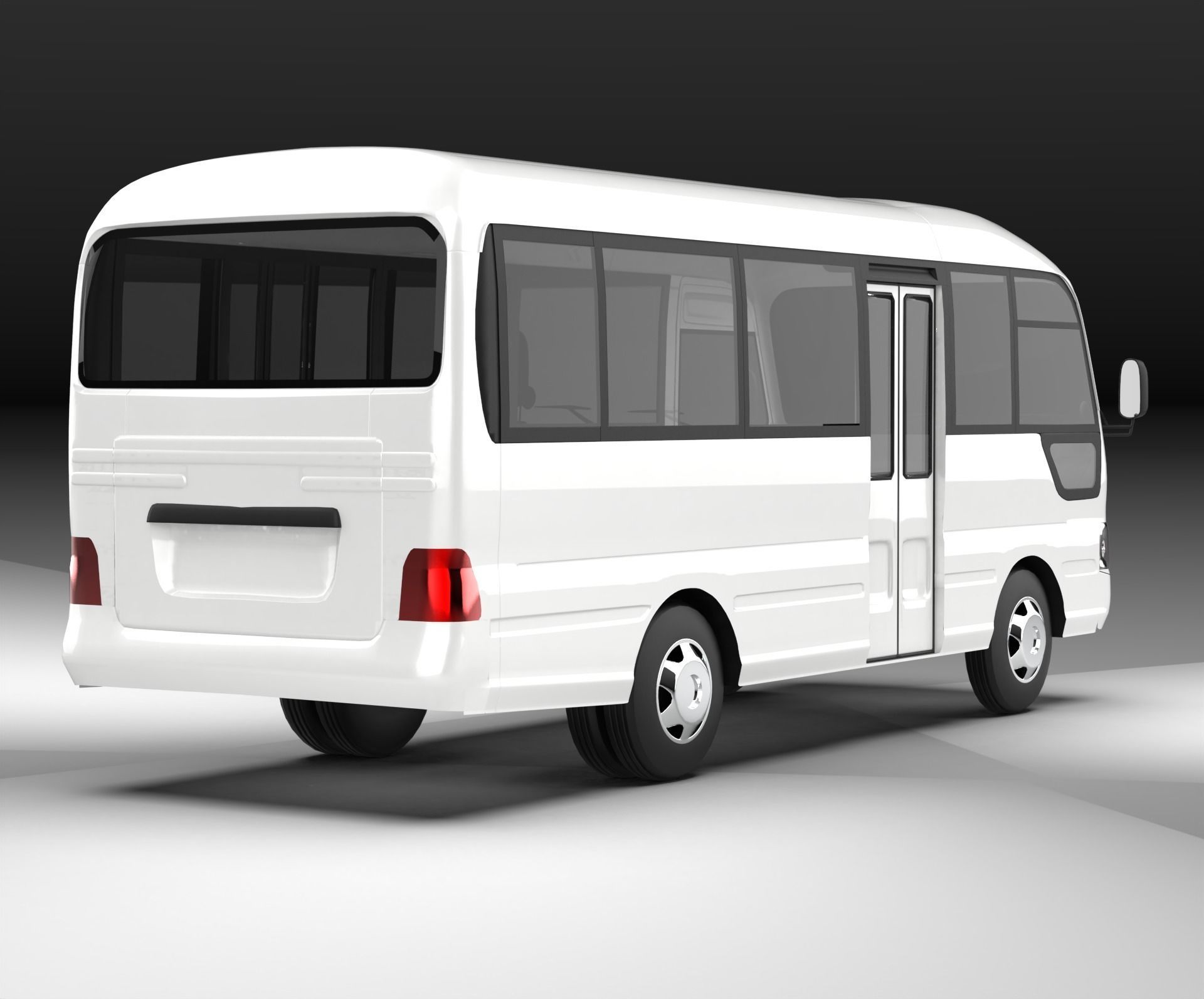 Hyundai County 3D Model Low-poly 3D model_3
