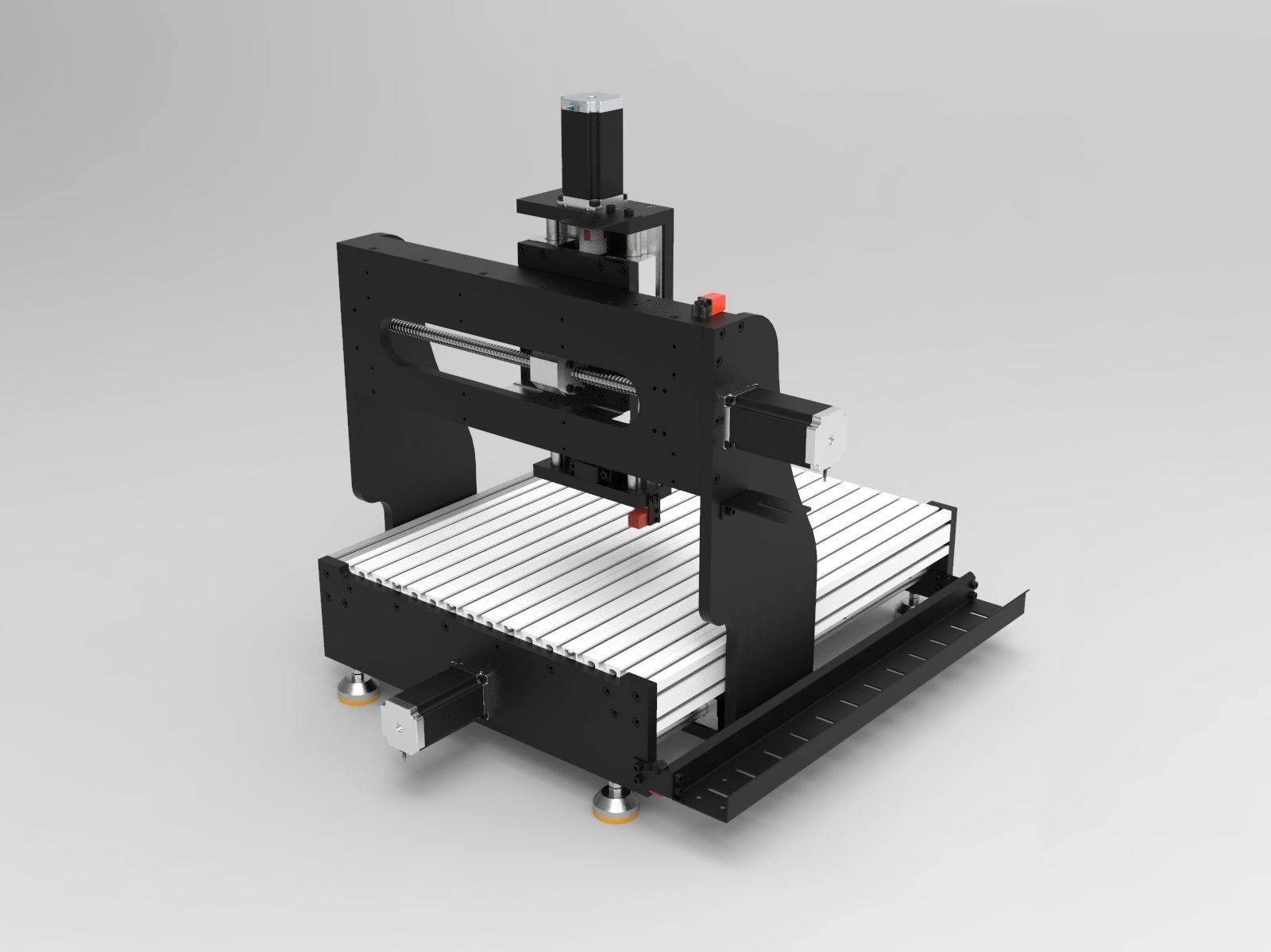 CNC milling machine  3D print model_2