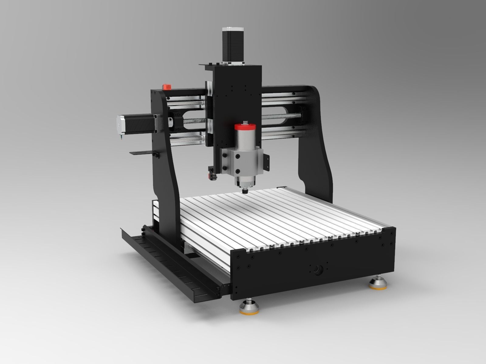 CNC milling machine  3D print model_4