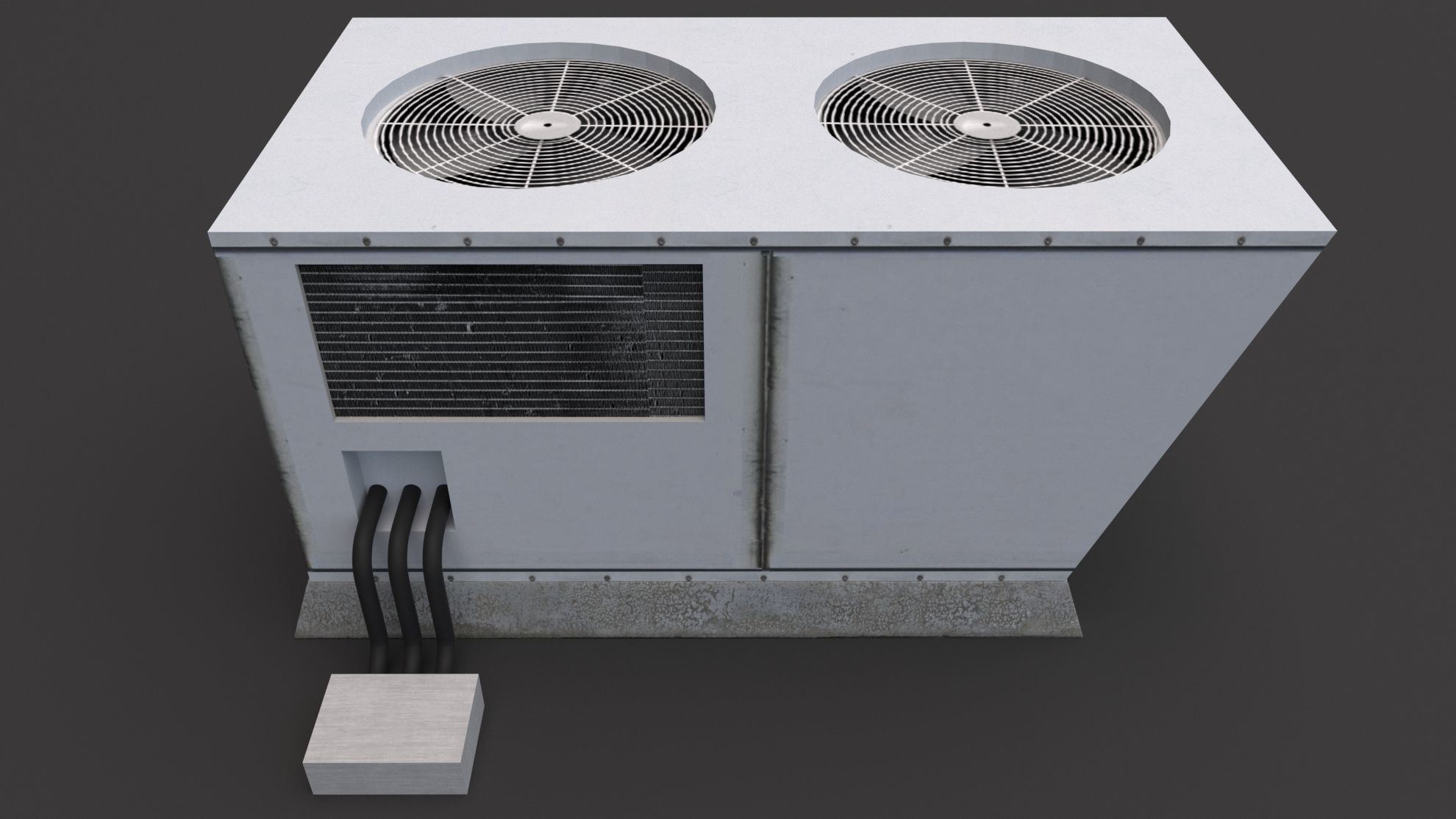 Air Conditioner Rooftop 02 3D model_4