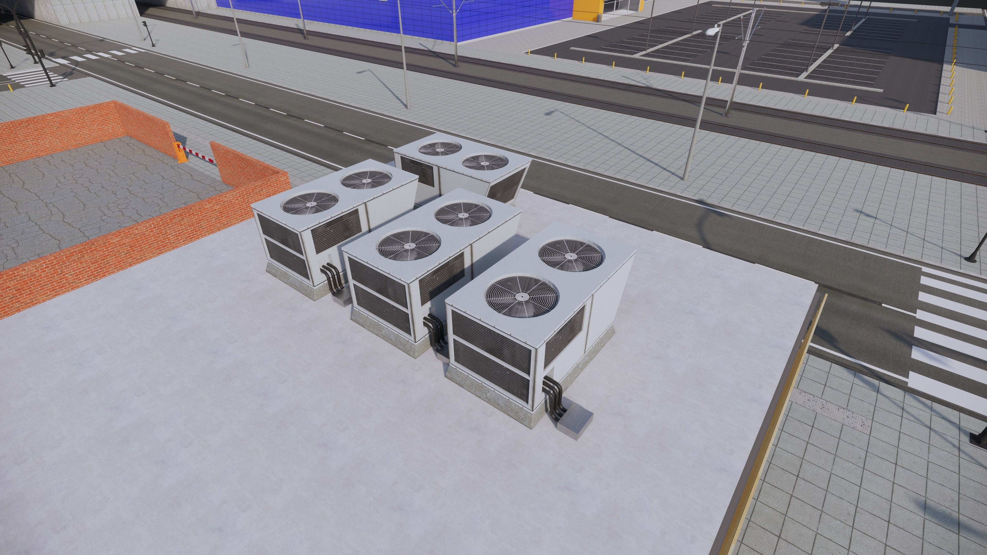Air Conditioner Rooftop 02 3D model_6