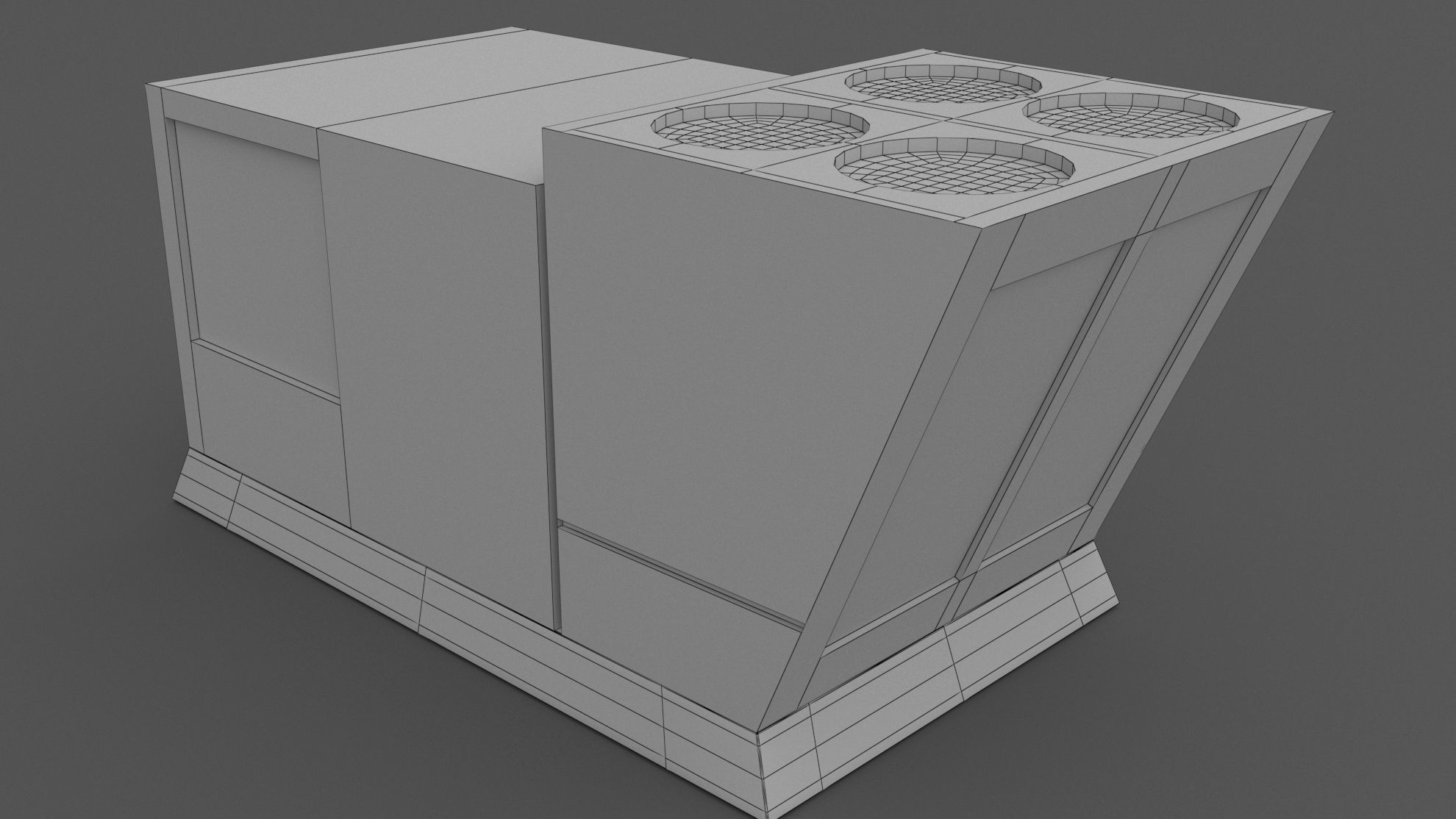 Air Conditioner Rooftop 03 Low-poly 3D model_7