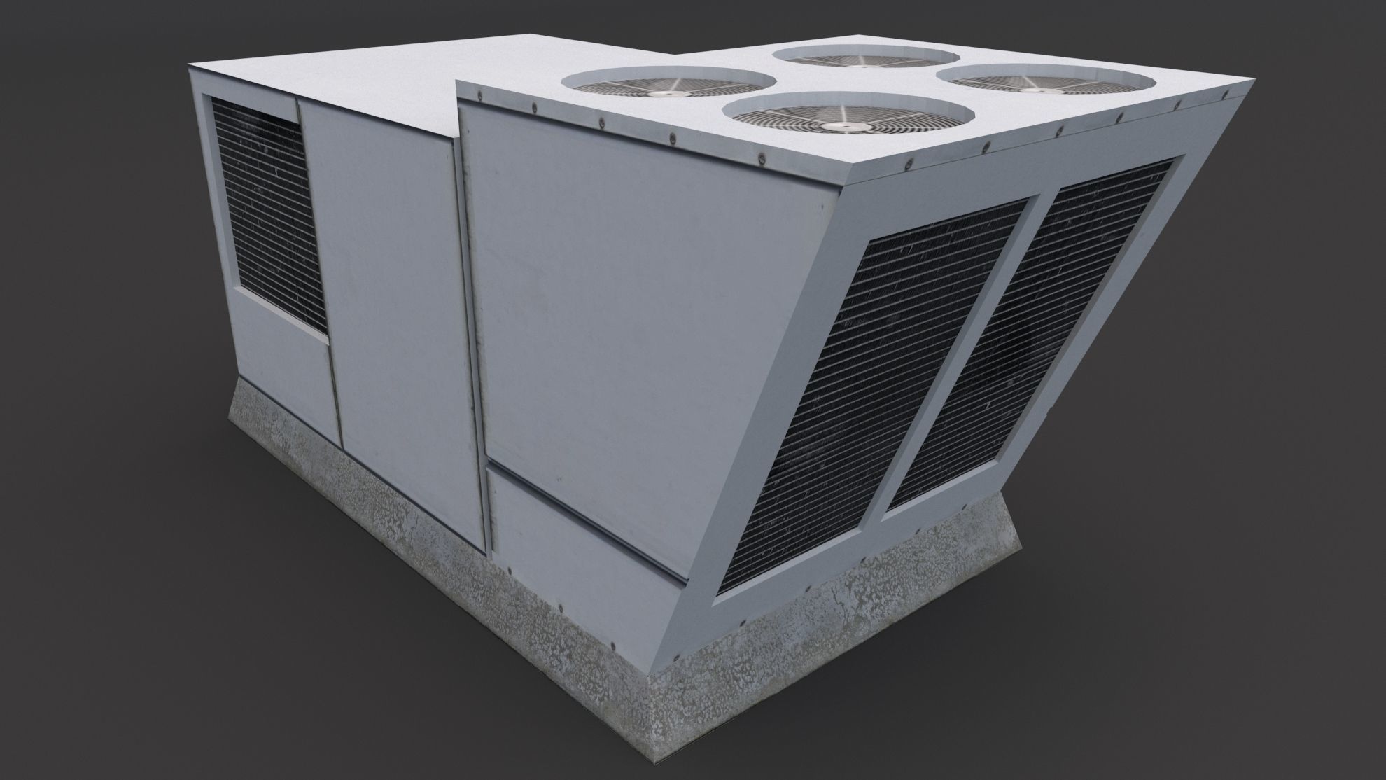 Air Conditioner Rooftop 03 Low-poly 3D model_2