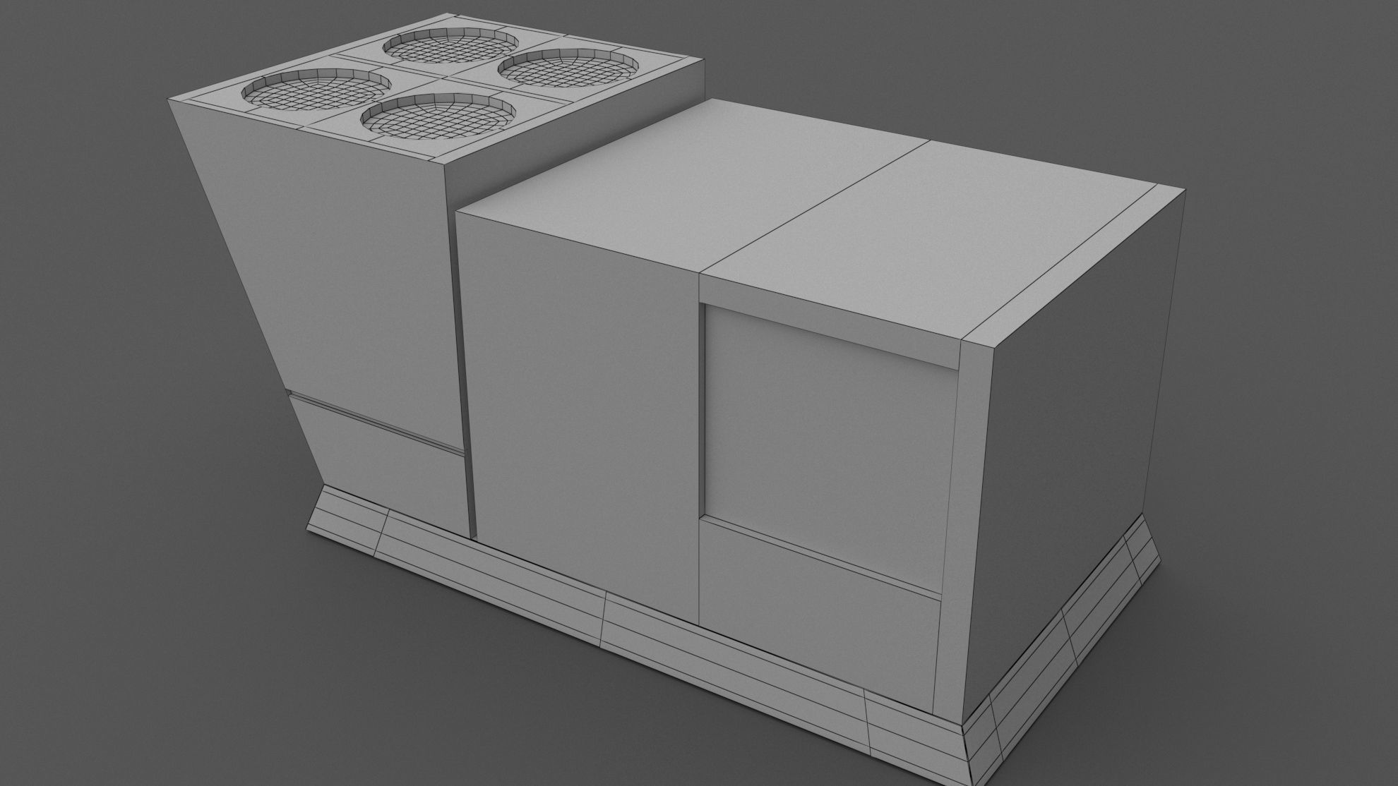 Air Conditioner Rooftop 03 Low-poly 3D model_9