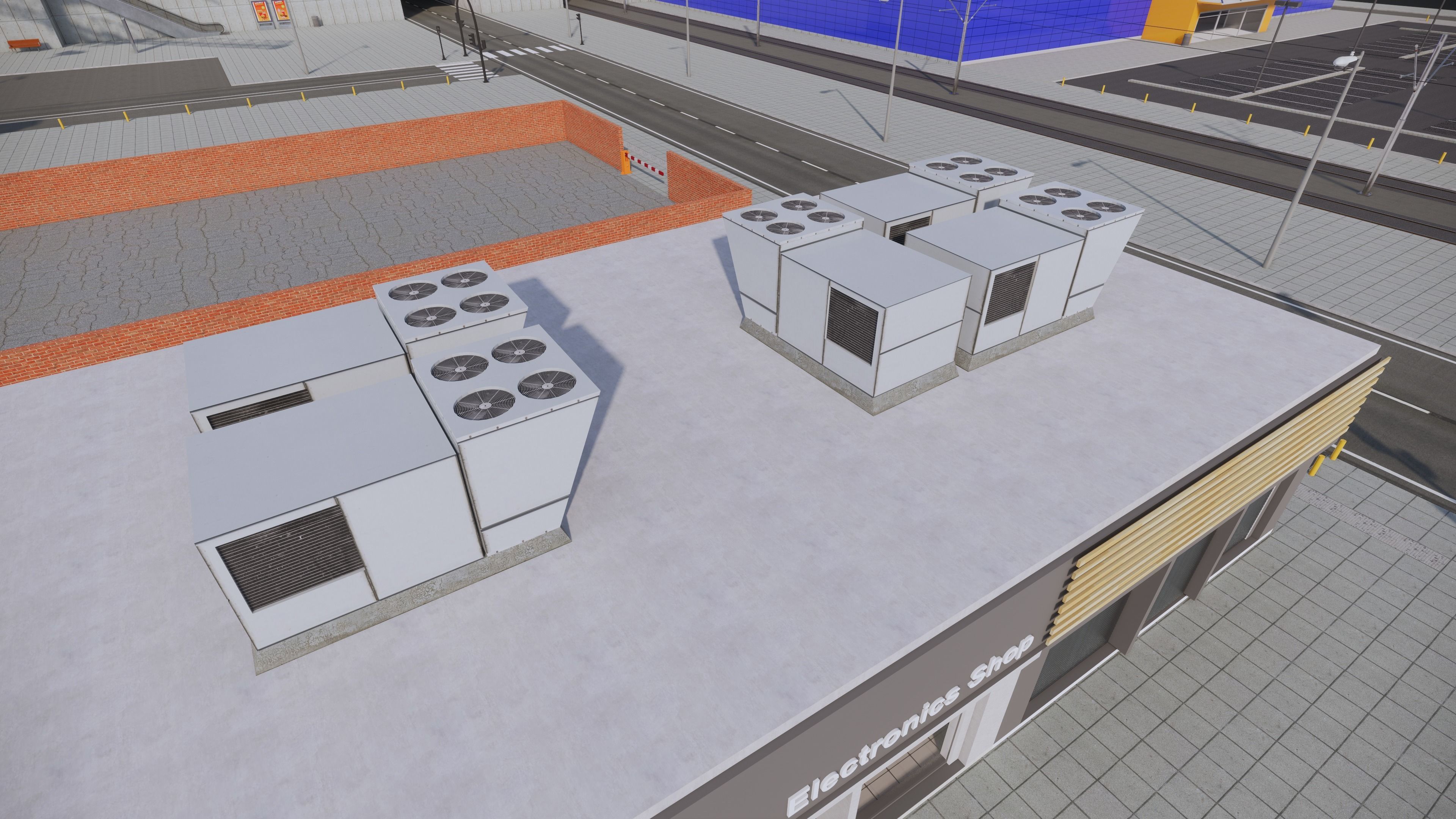 Air Conditioner Rooftop 03 Low-poly 3D model_6