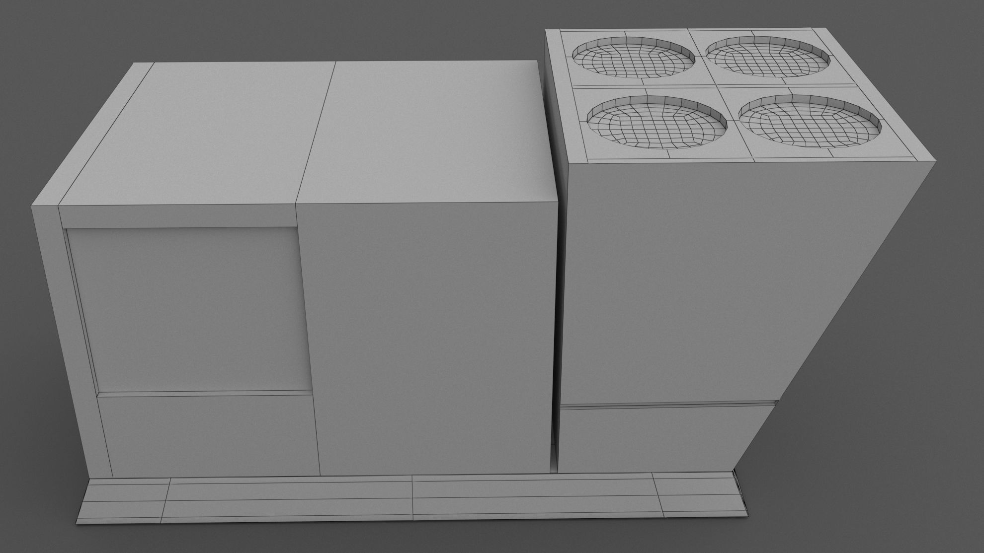 Air Conditioner Rooftop 03 Low-poly 3D model_10