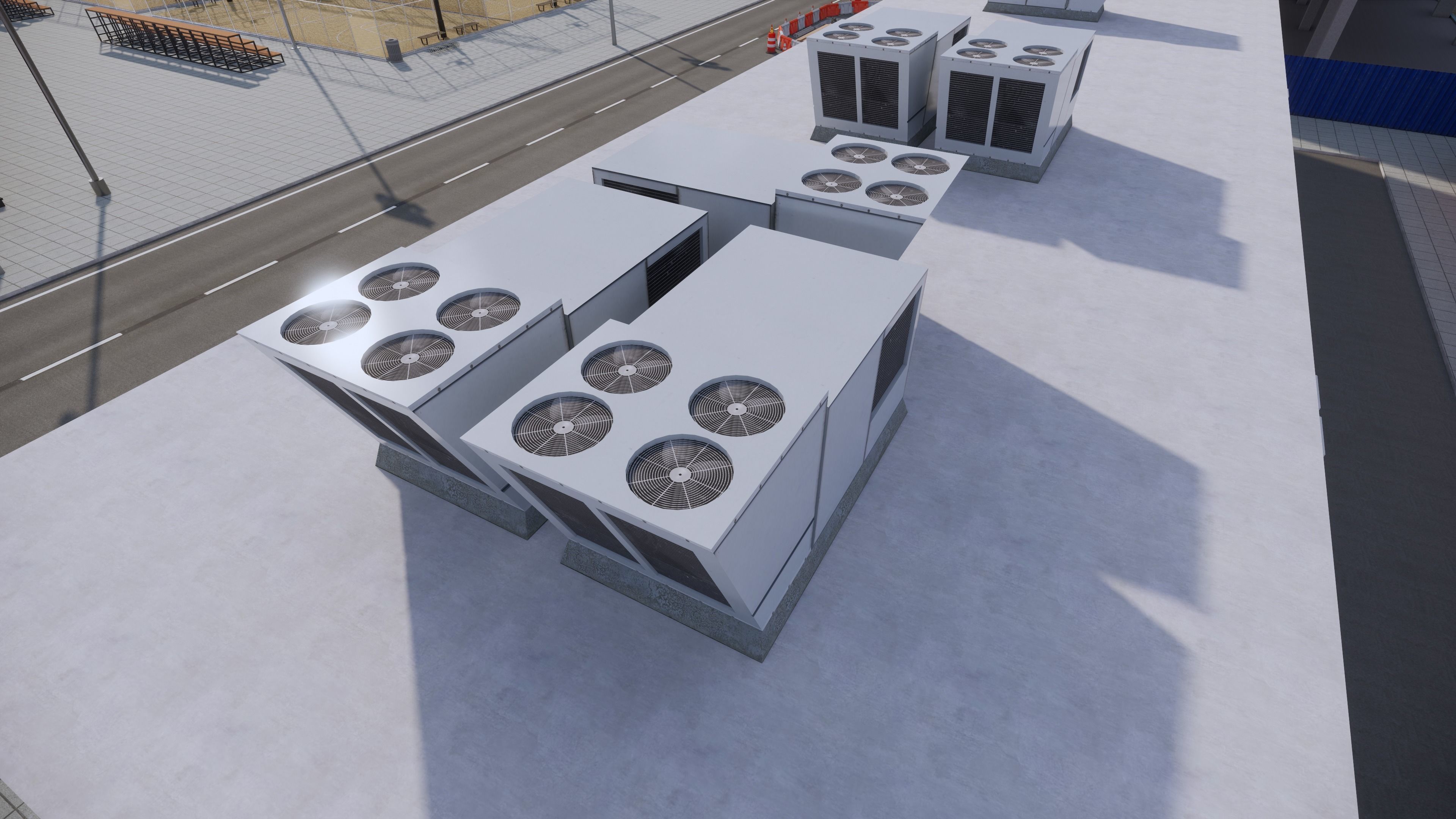 Air Conditioner Rooftop 03 Low-poly 3D model_5