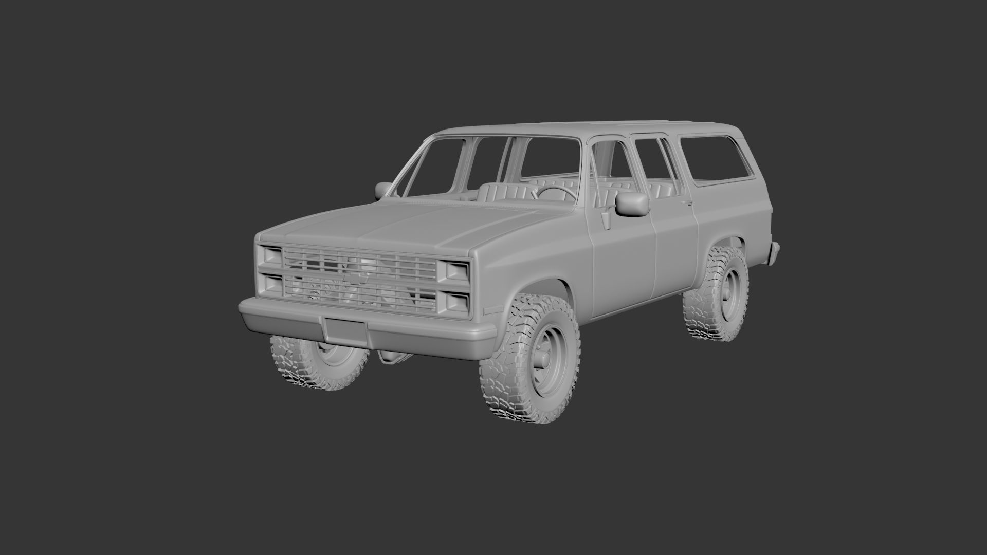 Chevrolet Suburban 1989 3D print model_8