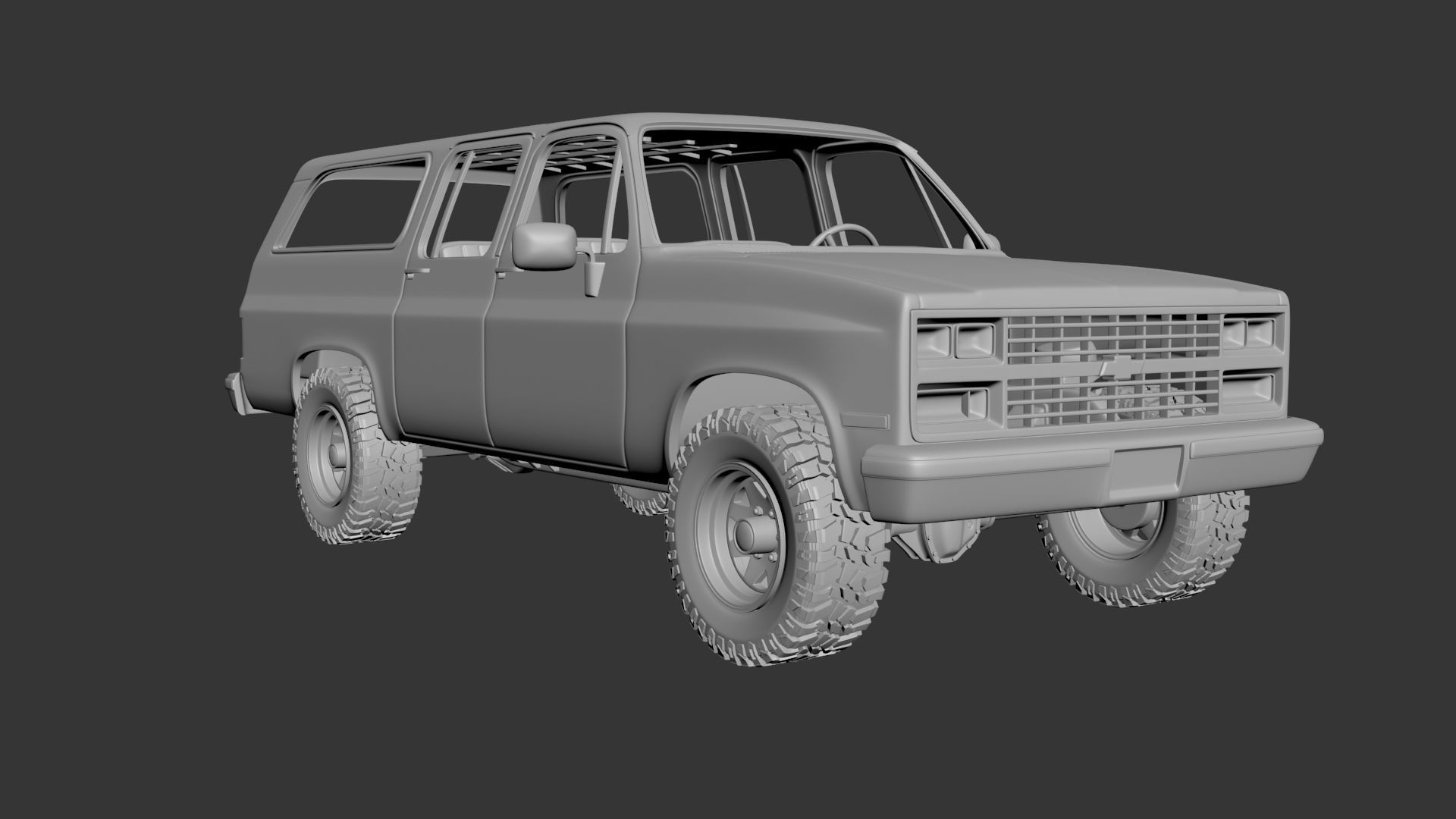 Chevrolet Suburban 1989 3D print model_6