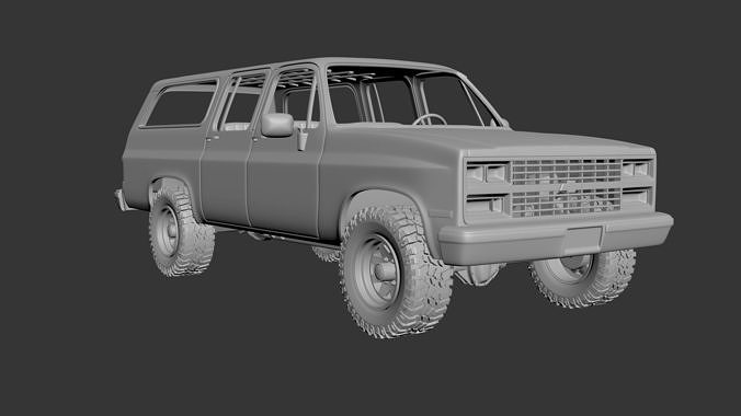 Chevrolet Suburban 1989 3D print model 7