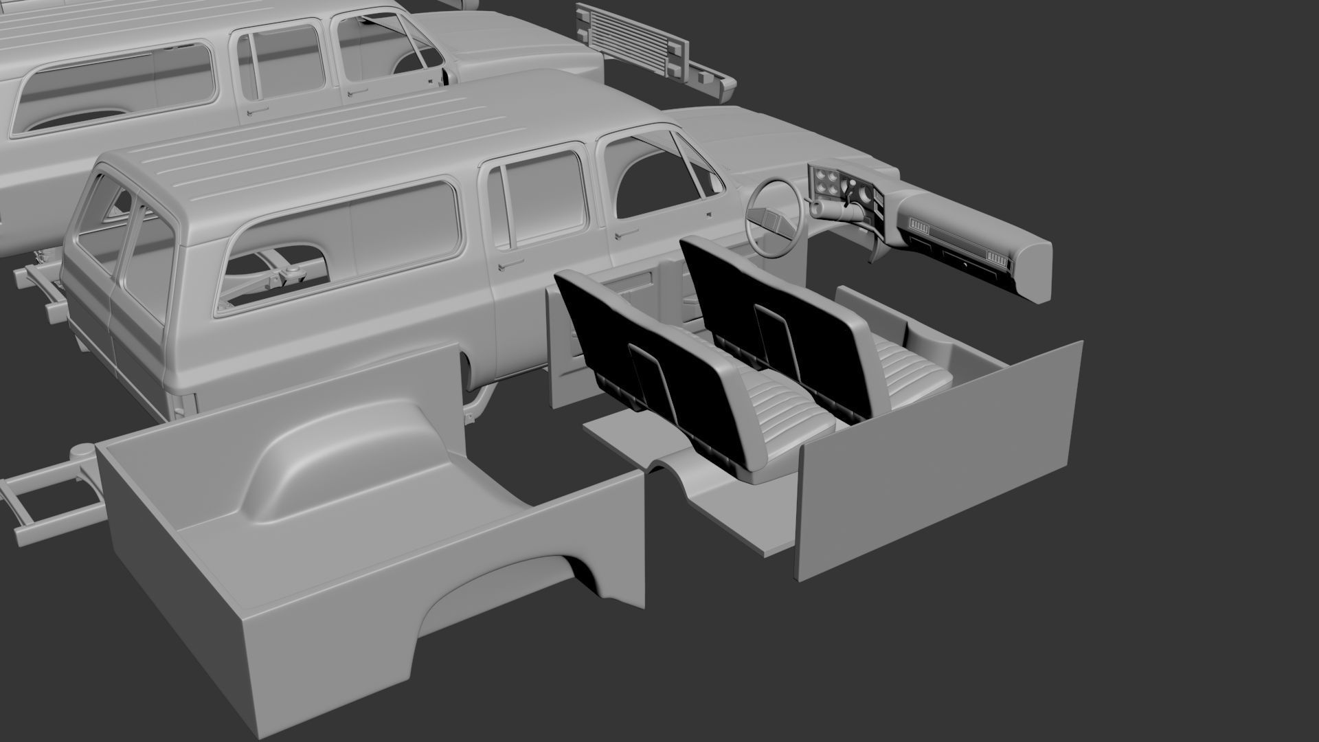 Chevrolet Suburban 1989 3D print model_14