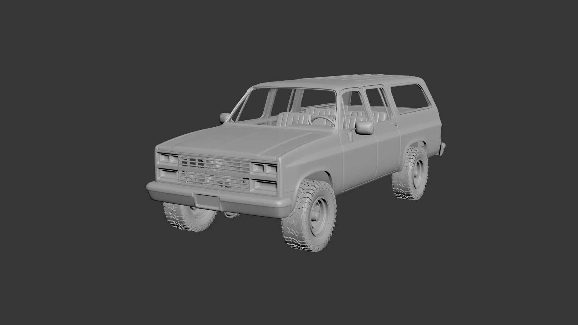 Chevrolet Suburban 1989 3D print model_0