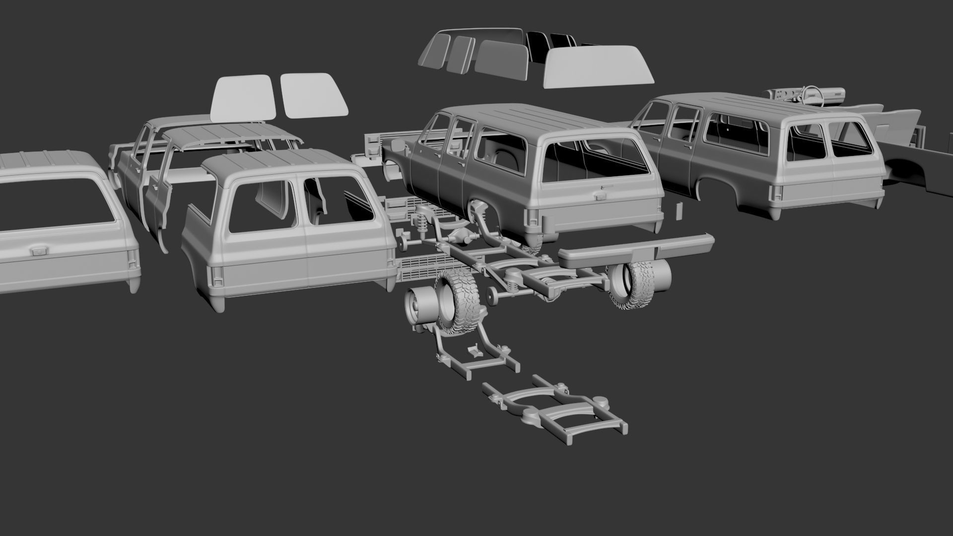Chevrolet Suburban 1989 3D print model_13