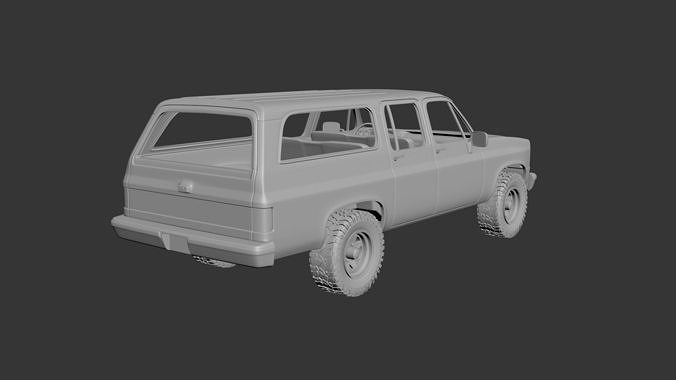 Chevrolet Suburban 1989 3D print model 5