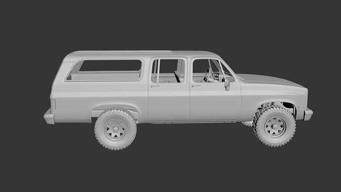 Chevrolet Suburban 1989 3D print model 6