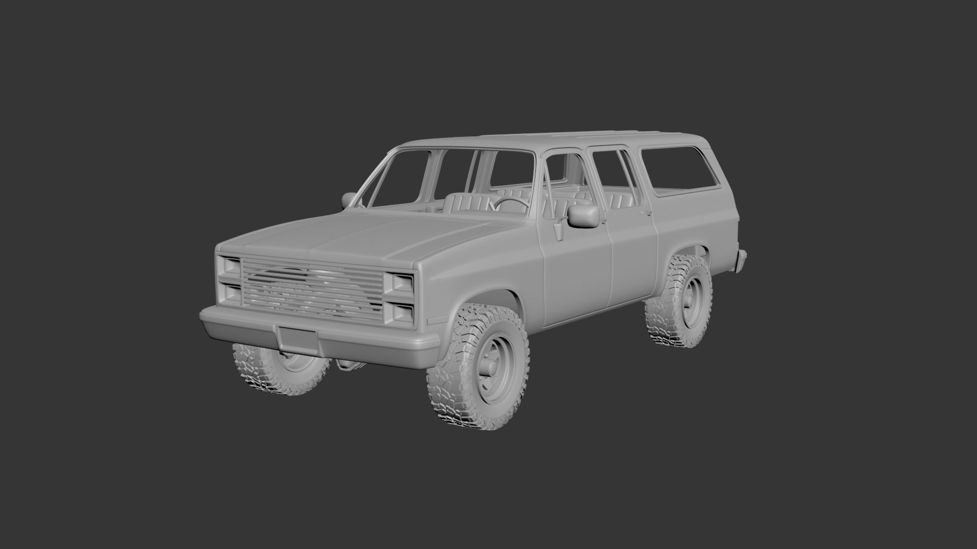 Chevrolet Suburban 1989 3D print model_9